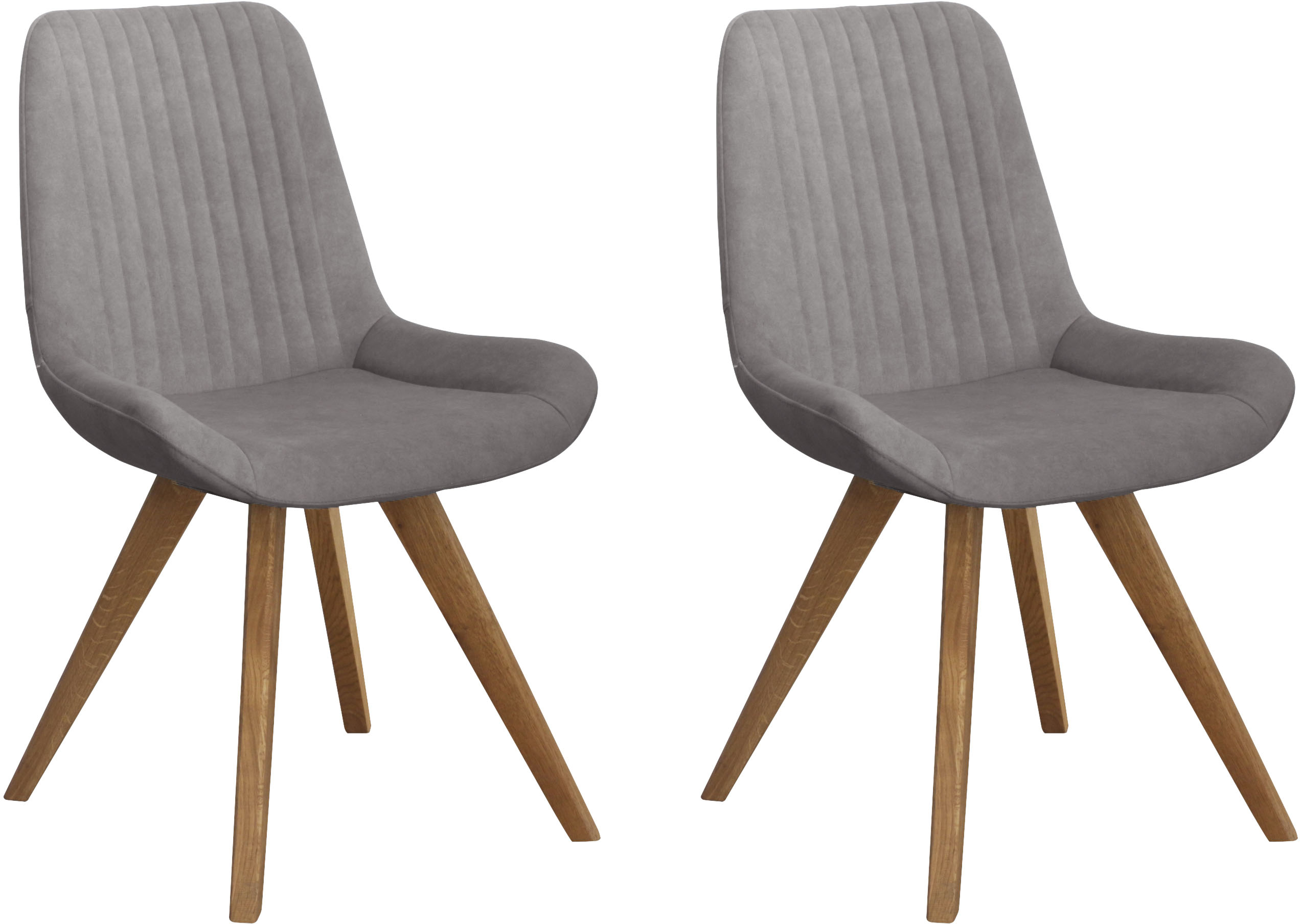 Schalenstuhl »Bratislava«, (Set), 2 St., Samtvelours, Gestell Eiche massiv geölt, Easy...
