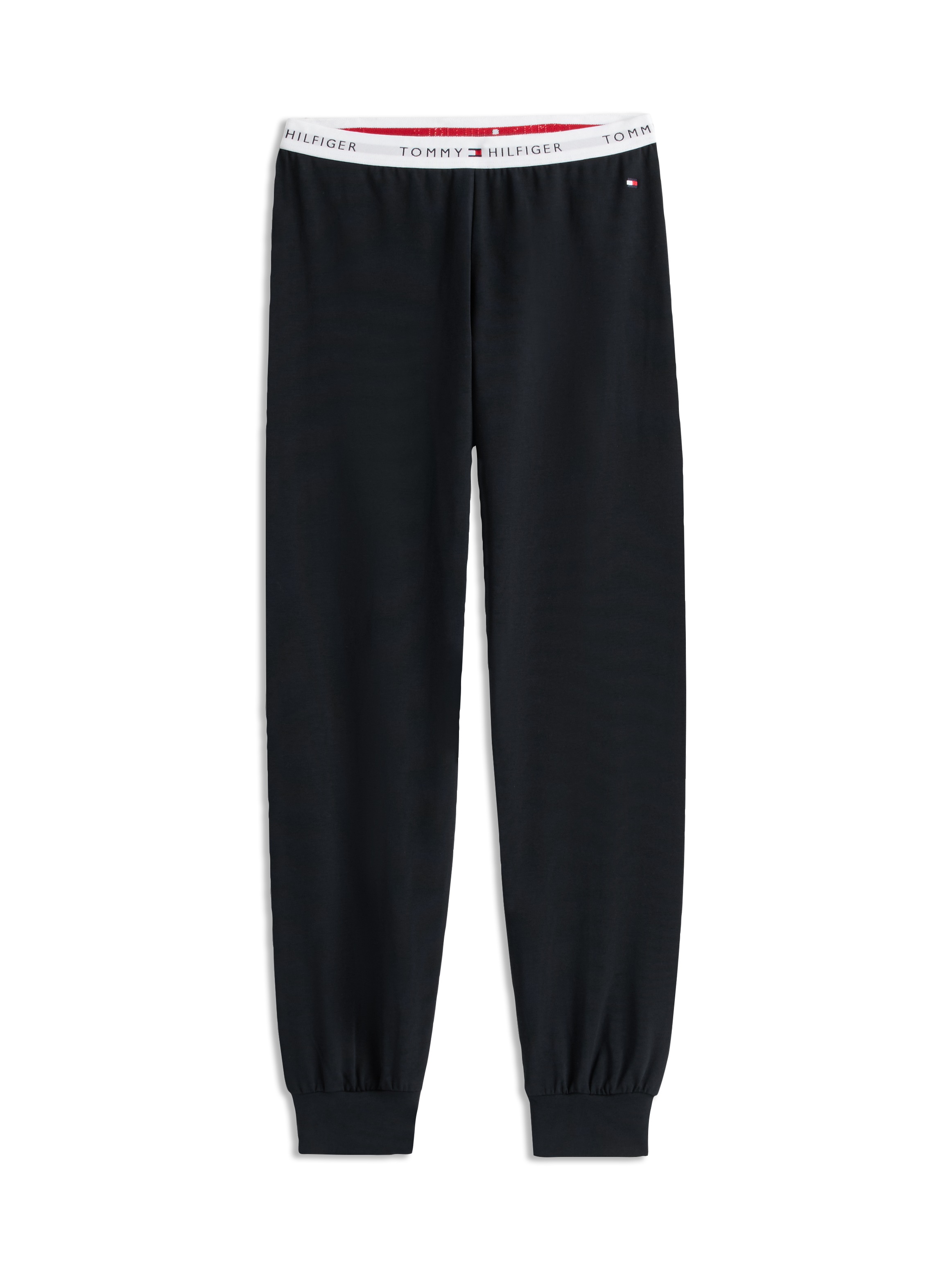Tommy Hilfiger Underwear Schlafanzug »LS PJ CUFFED SET PRINT«, (Set, 2 tlg.), Bündchen an Bein, regular fit, Rundhals