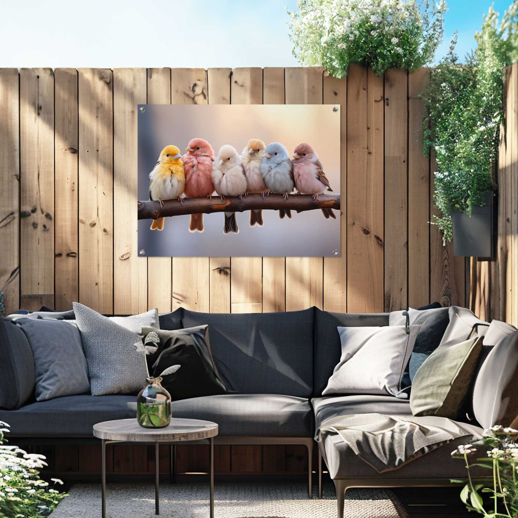 Reinders Poster "Pastel Birds", Garten - Gartenvögel - Mehrfarbig - Leinwan günstig online kaufen