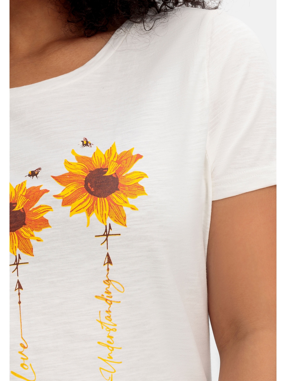 sheego by Joe Browns T-Shirt »Große Größen«, mit platziertem Blumendruck