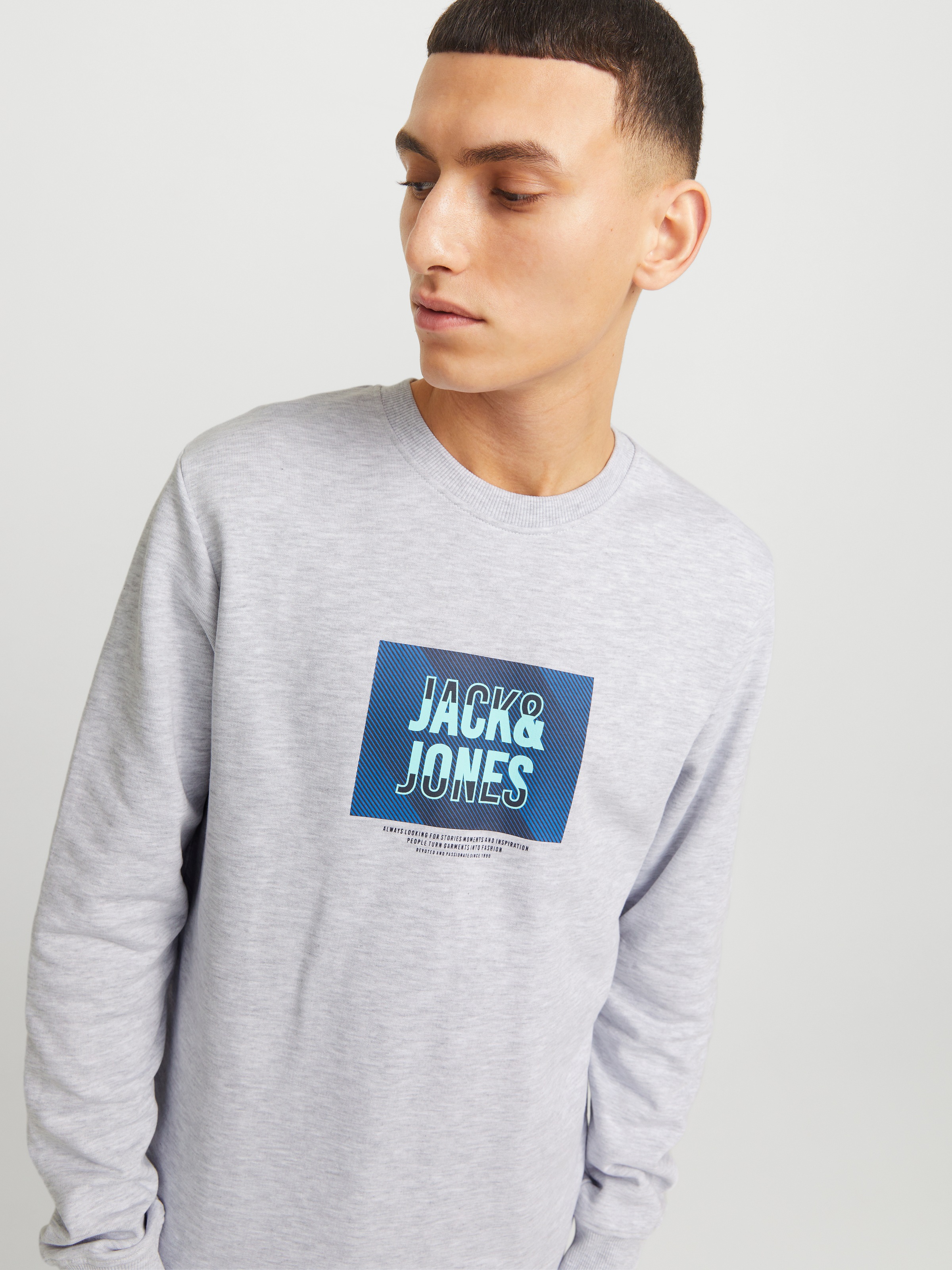 Thumbnail - Jack & Jones Sweatshirt "JJHUDSON – Sweatshirt mit Print, Rundhals und Kapuze", Print, modisch, regular fit, angeraute S...