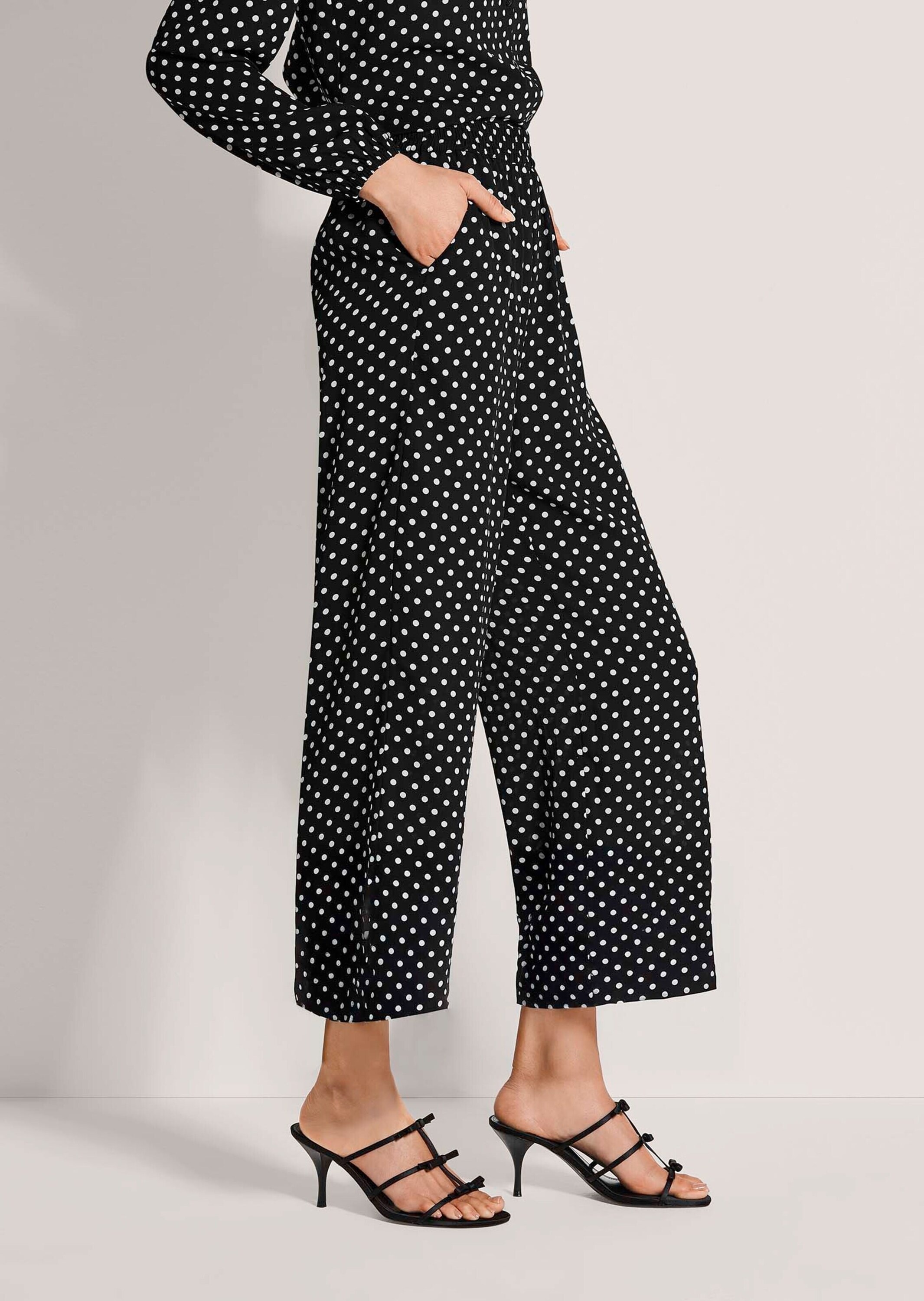 MADELEINE Chinos »Druckhose Schlupfhose mit Tupfen-Muster«