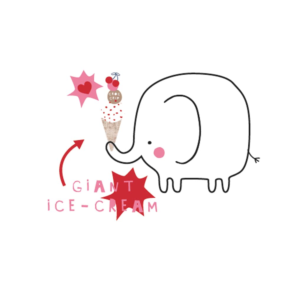 Liliput Langarmshirt »Cream Elefant«, mit Druckknöpfen auf der Schulter