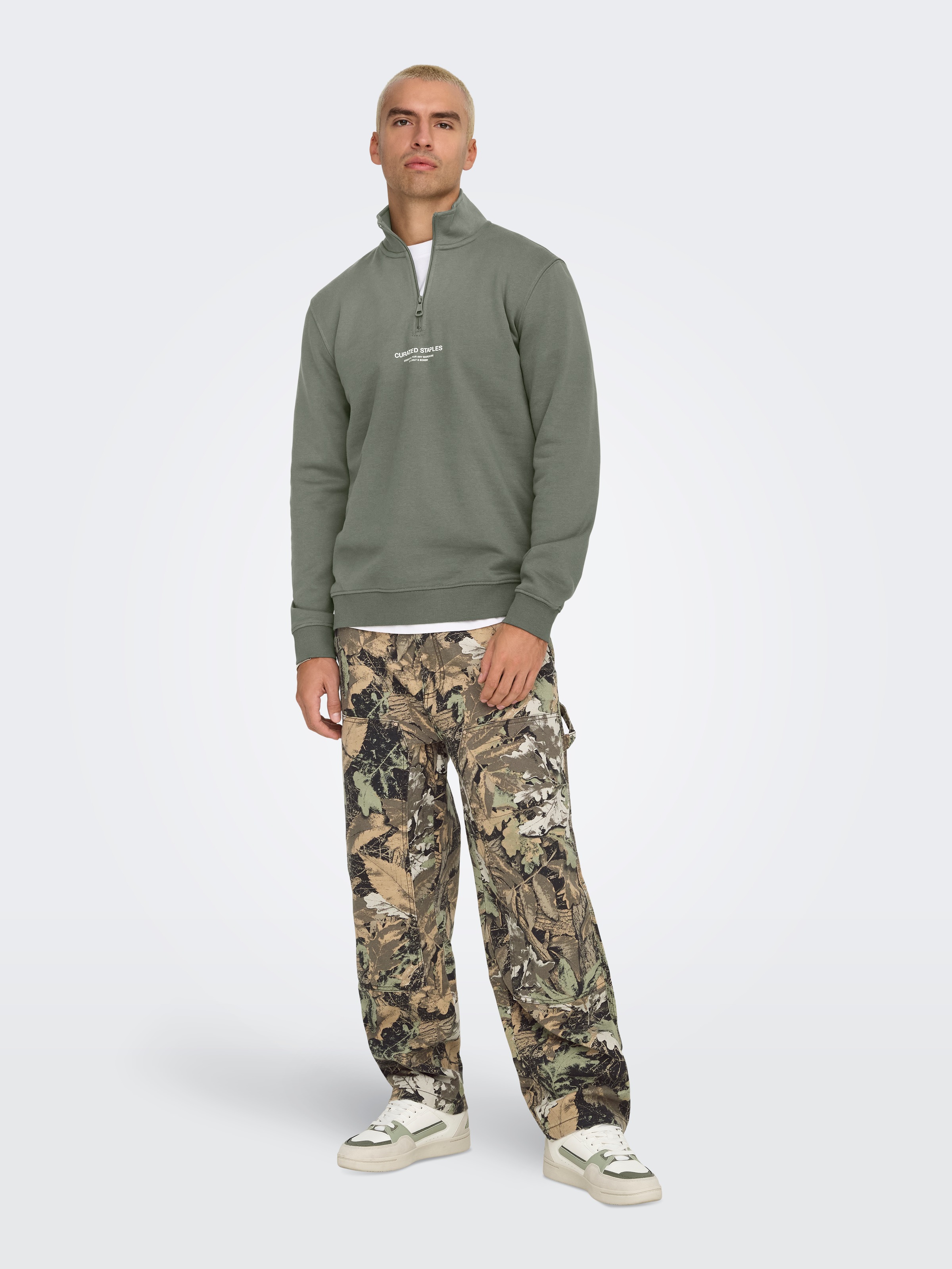ONLY & SONS Sweatshirt »ONSCURATED REG HALF ZIP SWEAT«