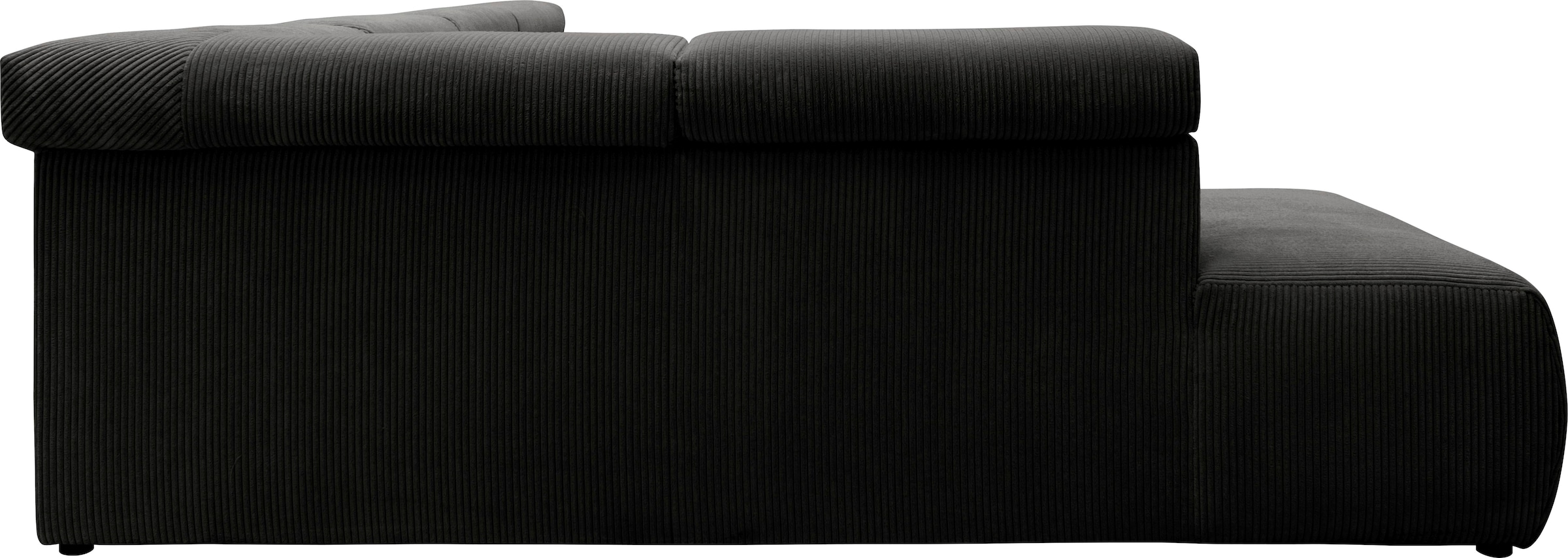 DOMO collection Wohnlandschaft »Brandon viele Bezugsarten, auch in Cord und Leder, incl. Nierenkissen«, mit Kopfteilverstellung, wahlweise Sitztiefenverstellung, U-Form