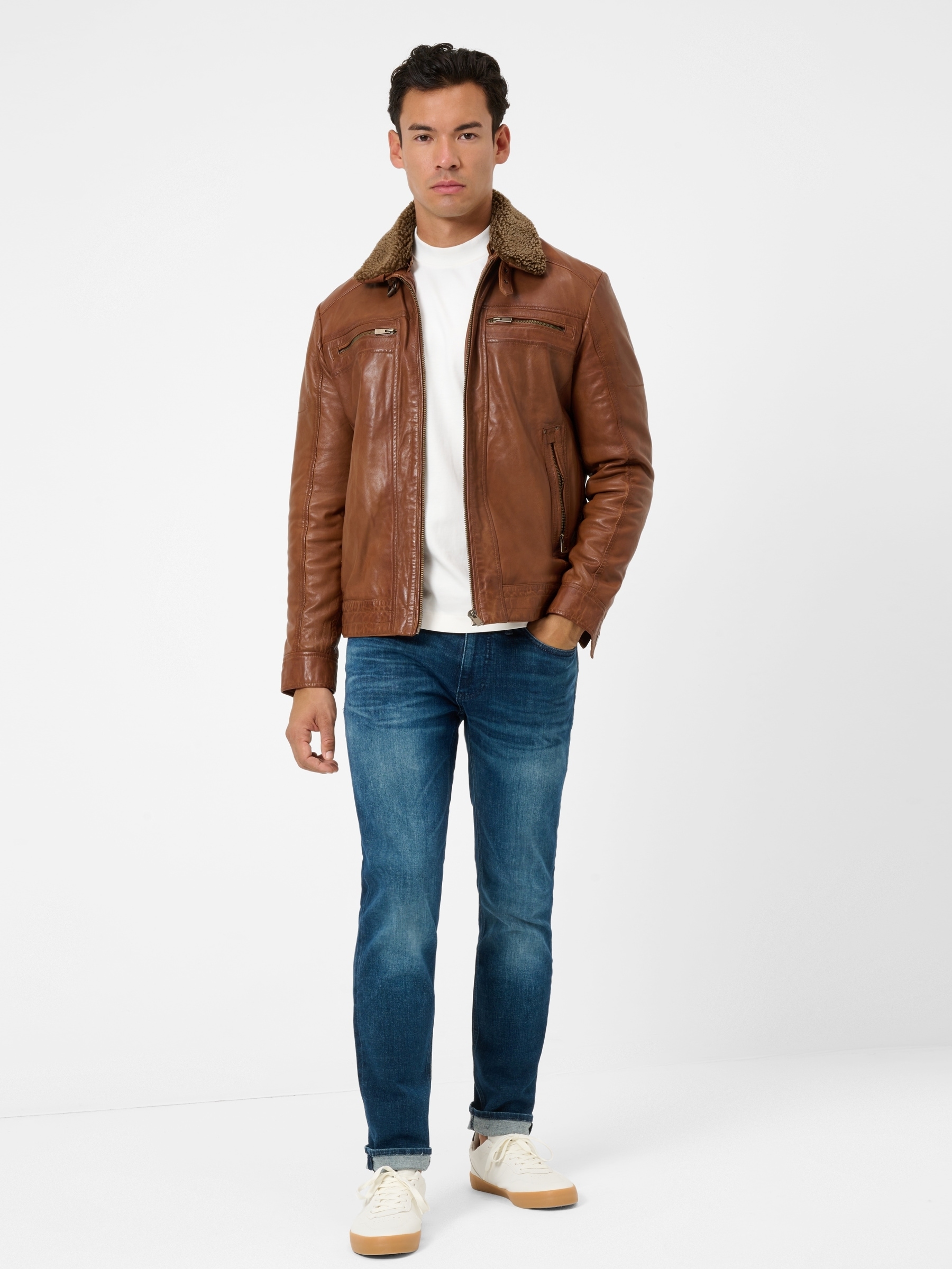 RICANO Lederjacke »Lederjacke Dino« Handgefertigt aus echtem Leder