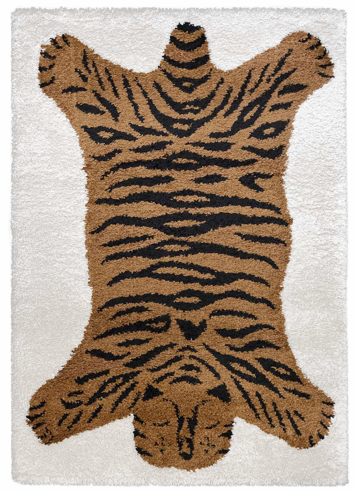 Thumbnail - Primaflor-Ideen in Textil Kinderteppich "NOMAD - Tiger", rechteckig, 35 mm Höhe, Hochflor, Motiv Tiger, weich & kuscheli...
