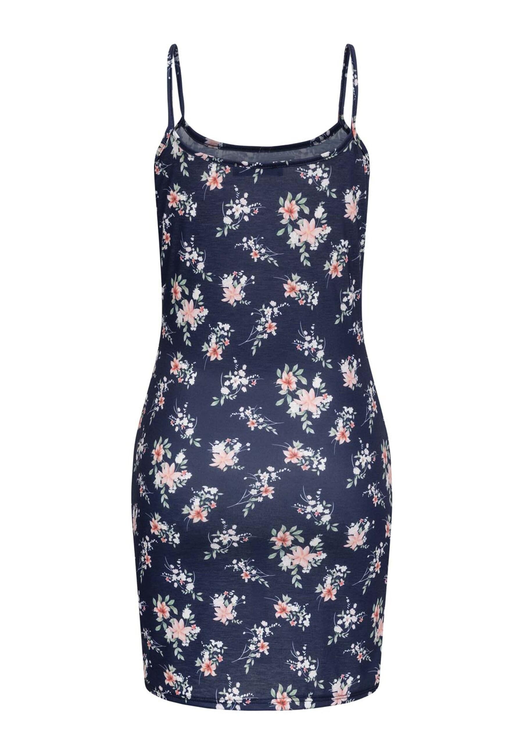 CLOUD 5IVE Shirtkleid »CLOUD 5IVE Kurzes Viskose Trägerkleid mit Blumen Print« 1 Stk. tlg.