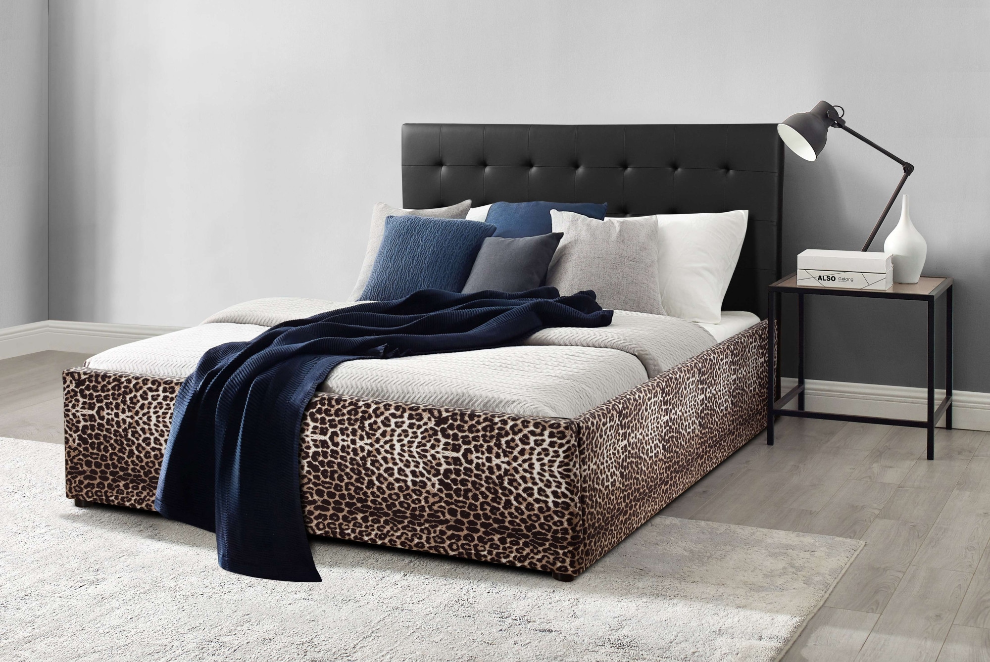 Home affaire Polsterbett "Hamar-Leo, OTTOs Choice, Leopardenbett, Kunstlede günstig online kaufen
