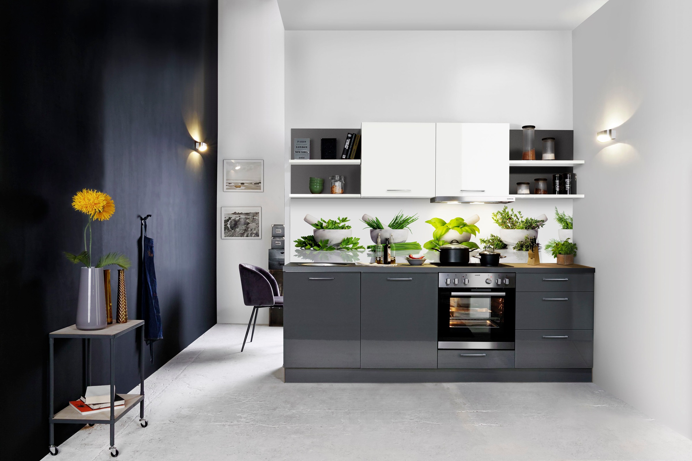 KOCHSTATION Küchenzeile ""KS-Jena", vormontiert, Breite 240 cm" mit Soft-Cl günstig online kaufen