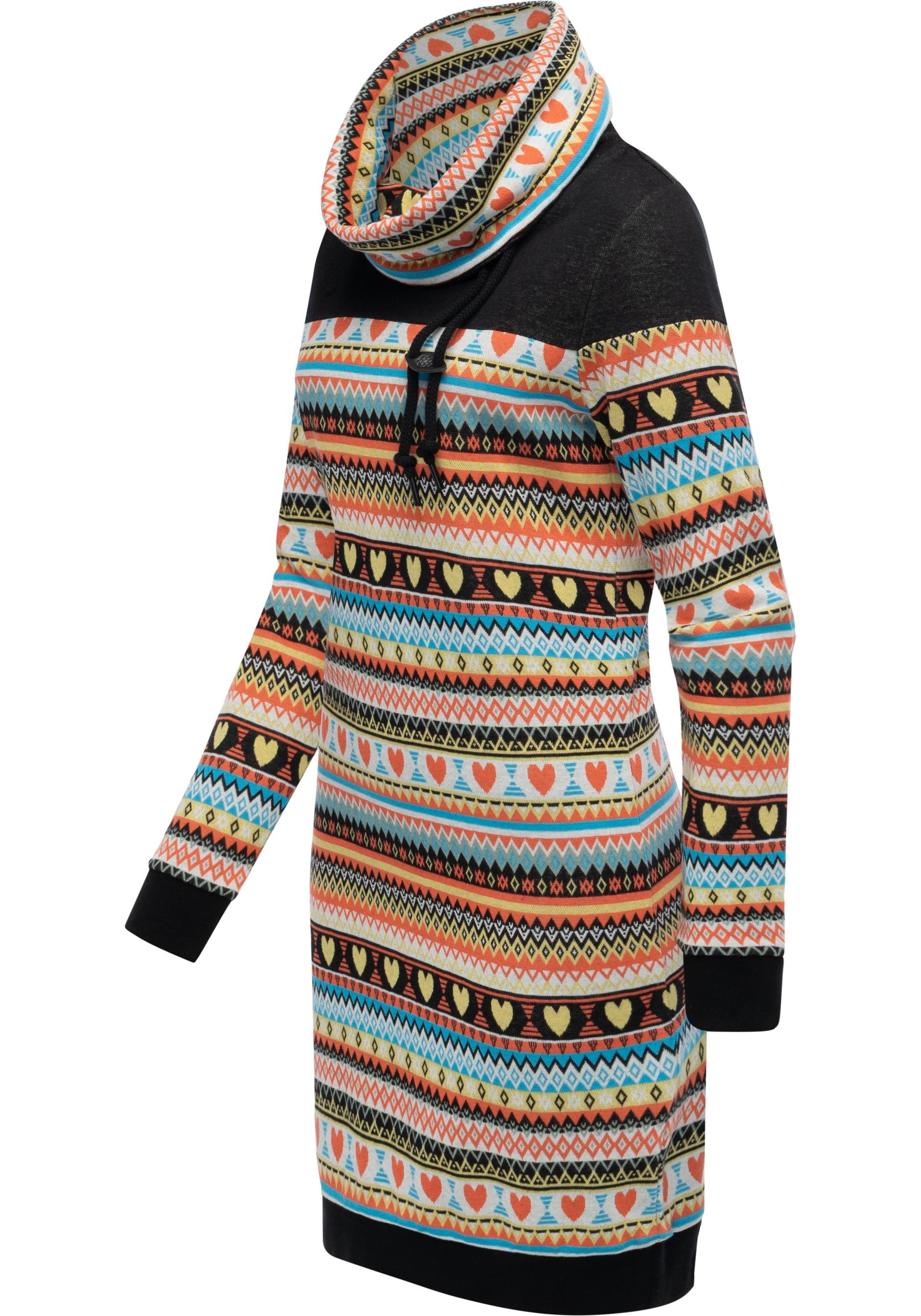 Ragwear Sweatkleid »Chlloe Jacquard YOUMODO«, stylisches Langarmkleid mit verspieltem Print