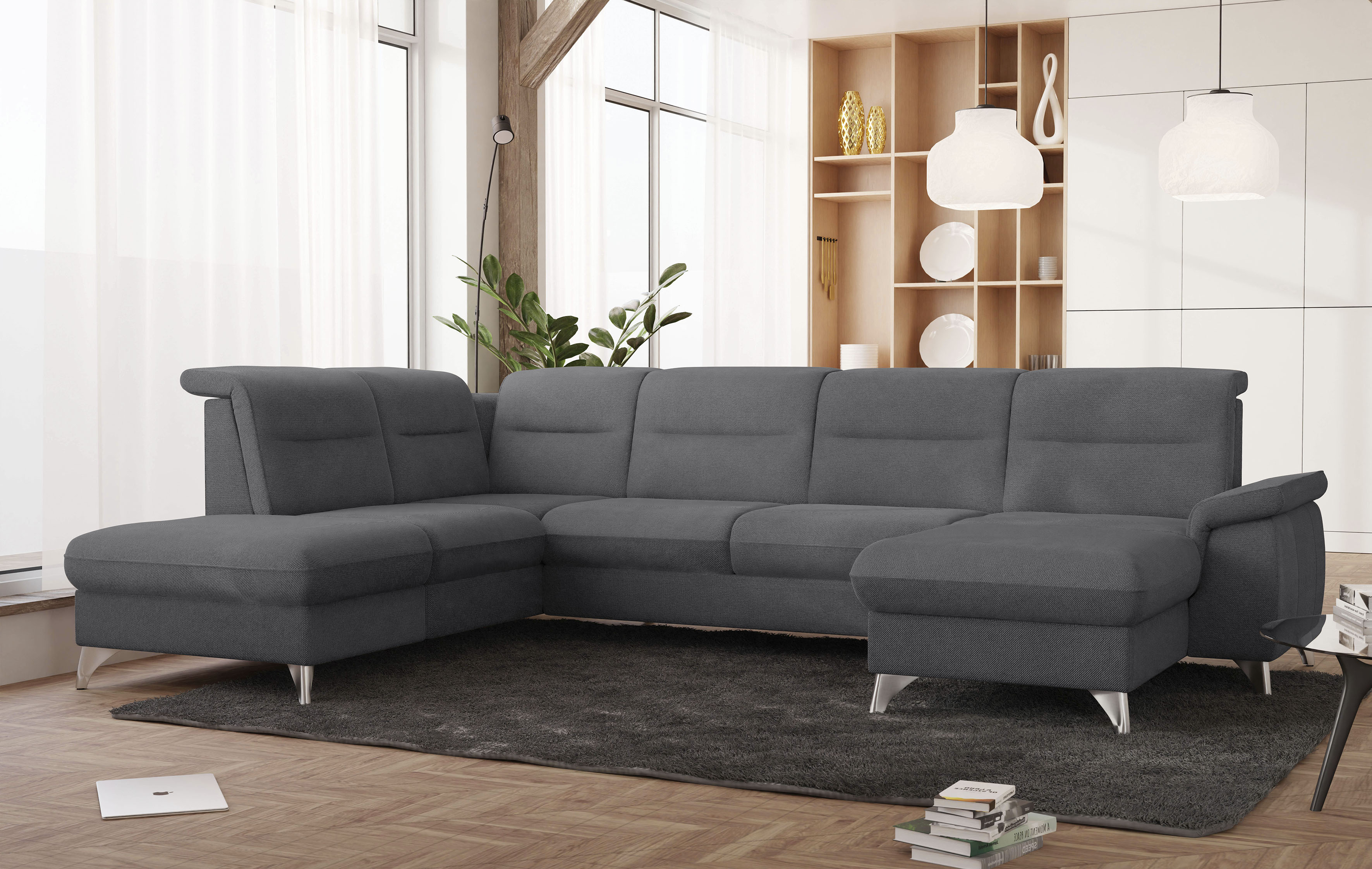 sit&more Wohnlandschaft "Astoria U-Form" wahlweise mit motorischer Relaxfunktion