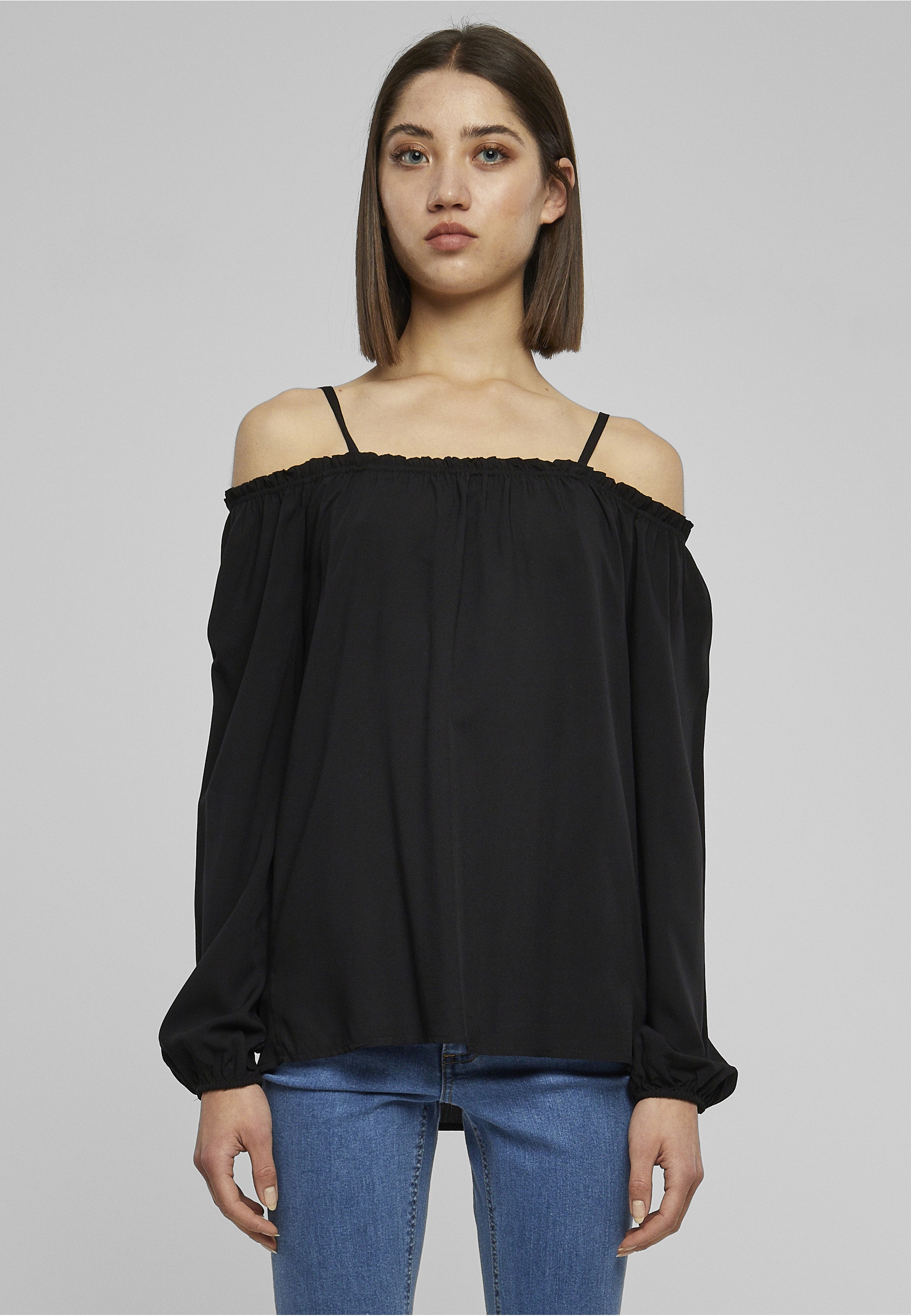 URBAN CLASSICS Langarmshirt »Urban Classics Damen Ladies Cold Shoulder Longsleeve« 1 Stk.
