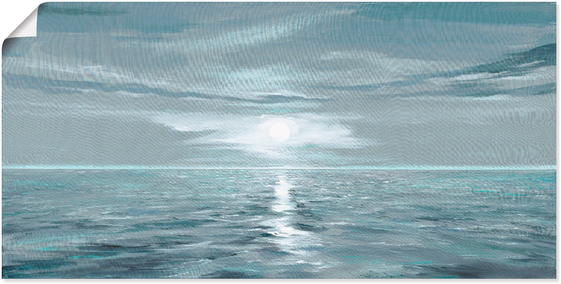 St.), BAUR als Alubild, »Eisblaues Poster in Meer«, (1 oder Wandbild versch. Wandaufkleber Größen | Gewässer, Leinwandbild, Artland kaufen