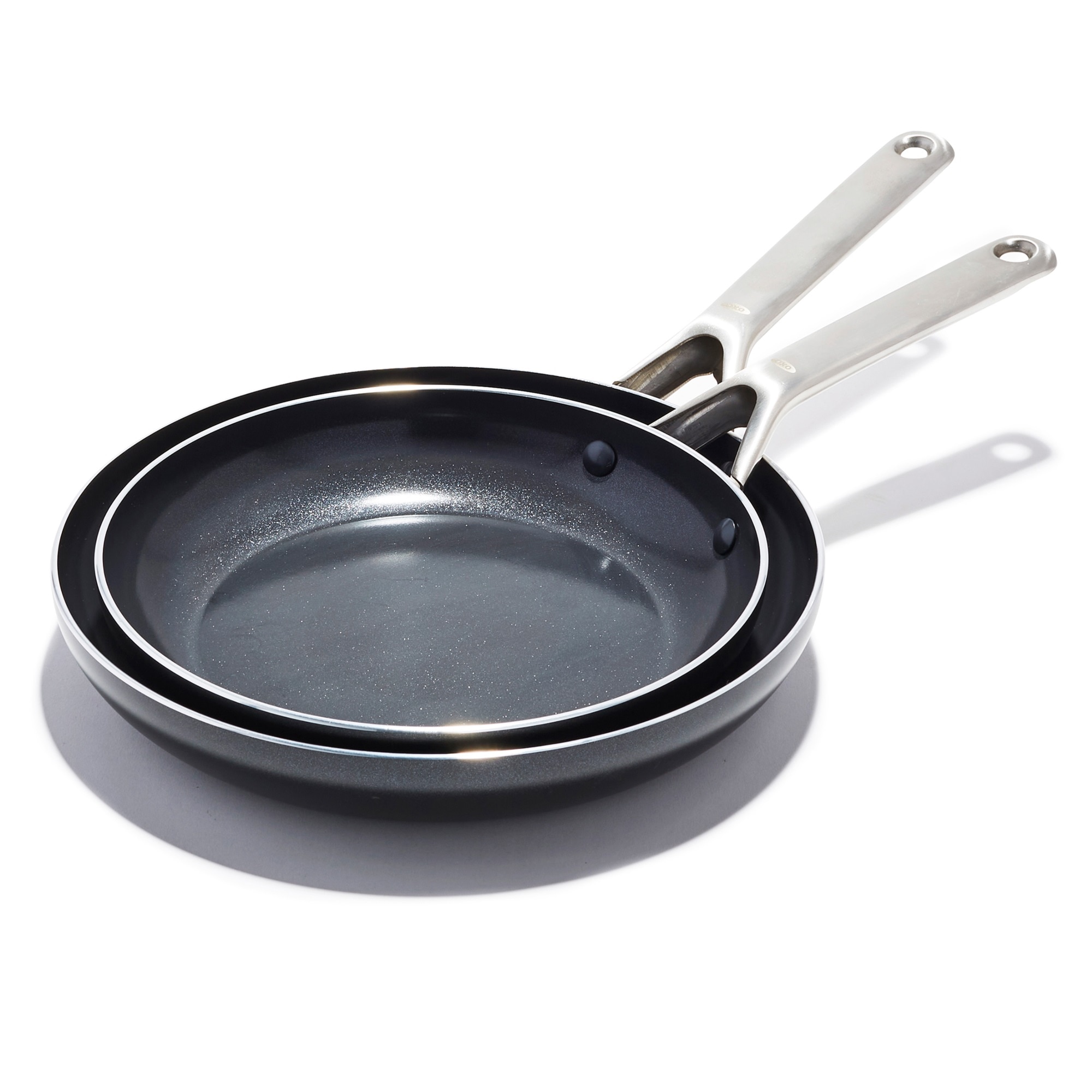 OXO Good Grips Bratpfanne "Antihaft Agility Bratpfannen-Set – 24 & 28 cm" Aluminium Set, 2 tlg. 2 Pfannen, im Alltag mühelos gemacht