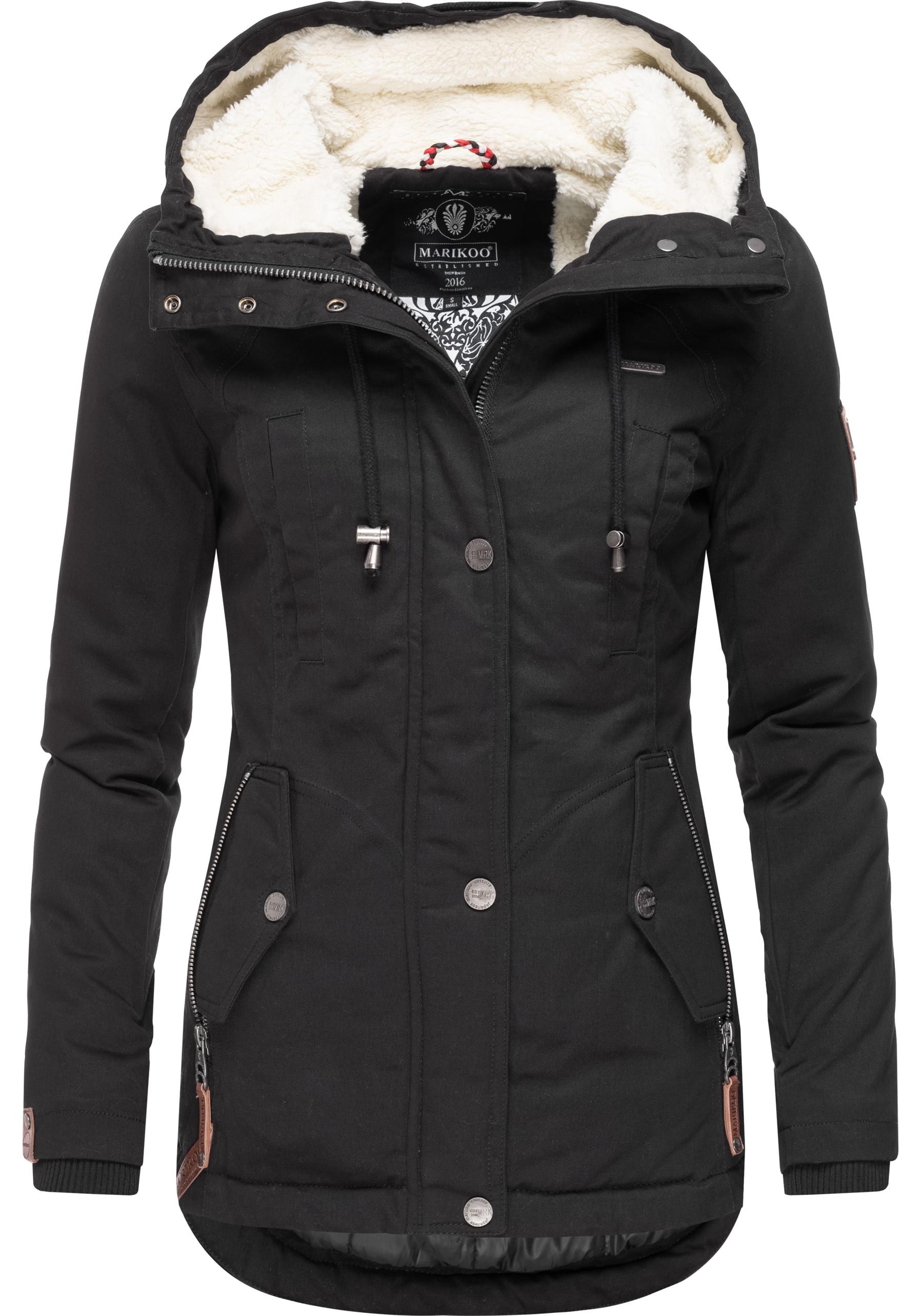 Marikoo Winterjacke "Bikoo", mit Kapuze, sportliche Damen Outdoor Baumwolljacke mit Kapuze