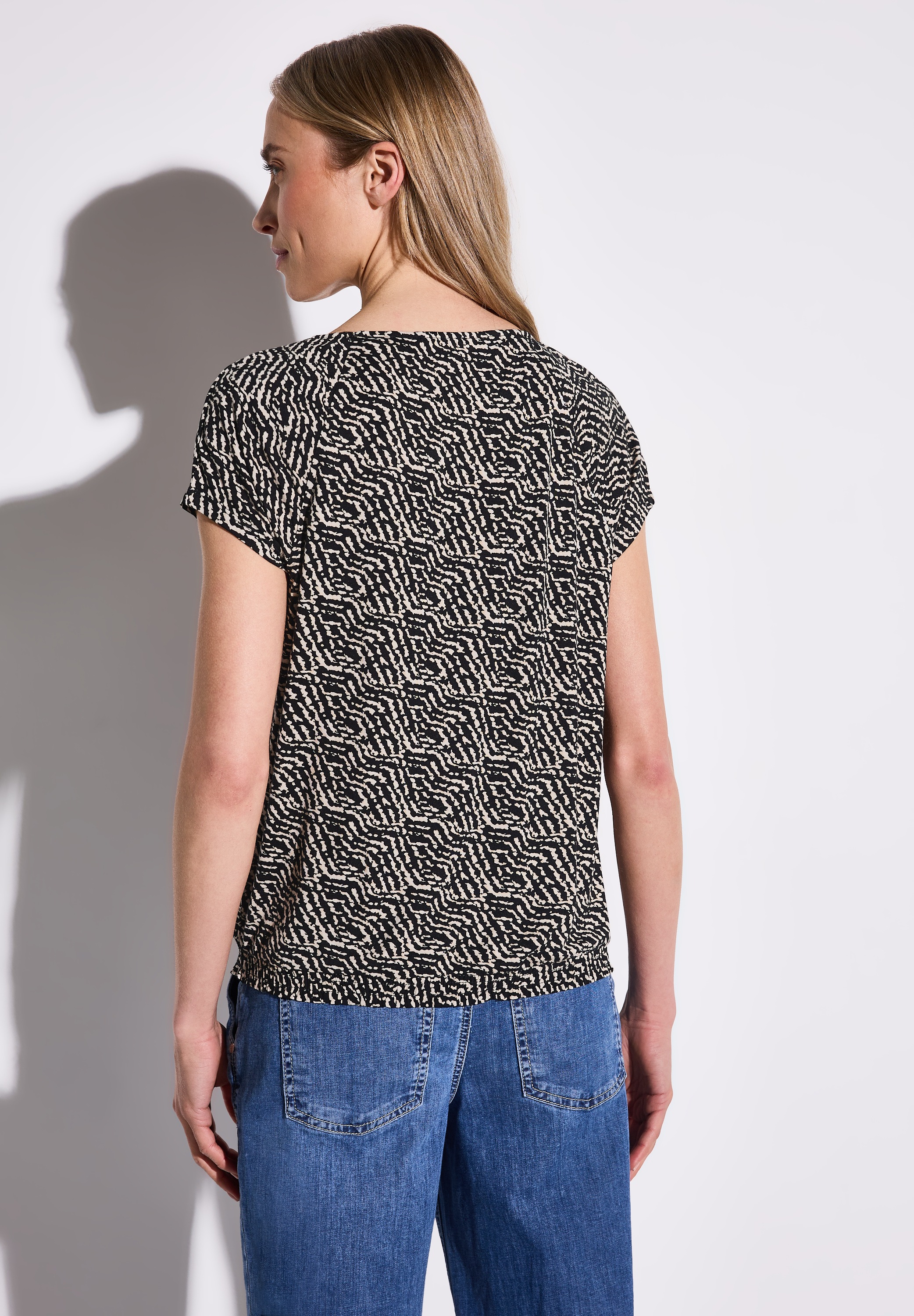 STREET ONE T-Shirt, mit Elastiksaum günstig online kaufen