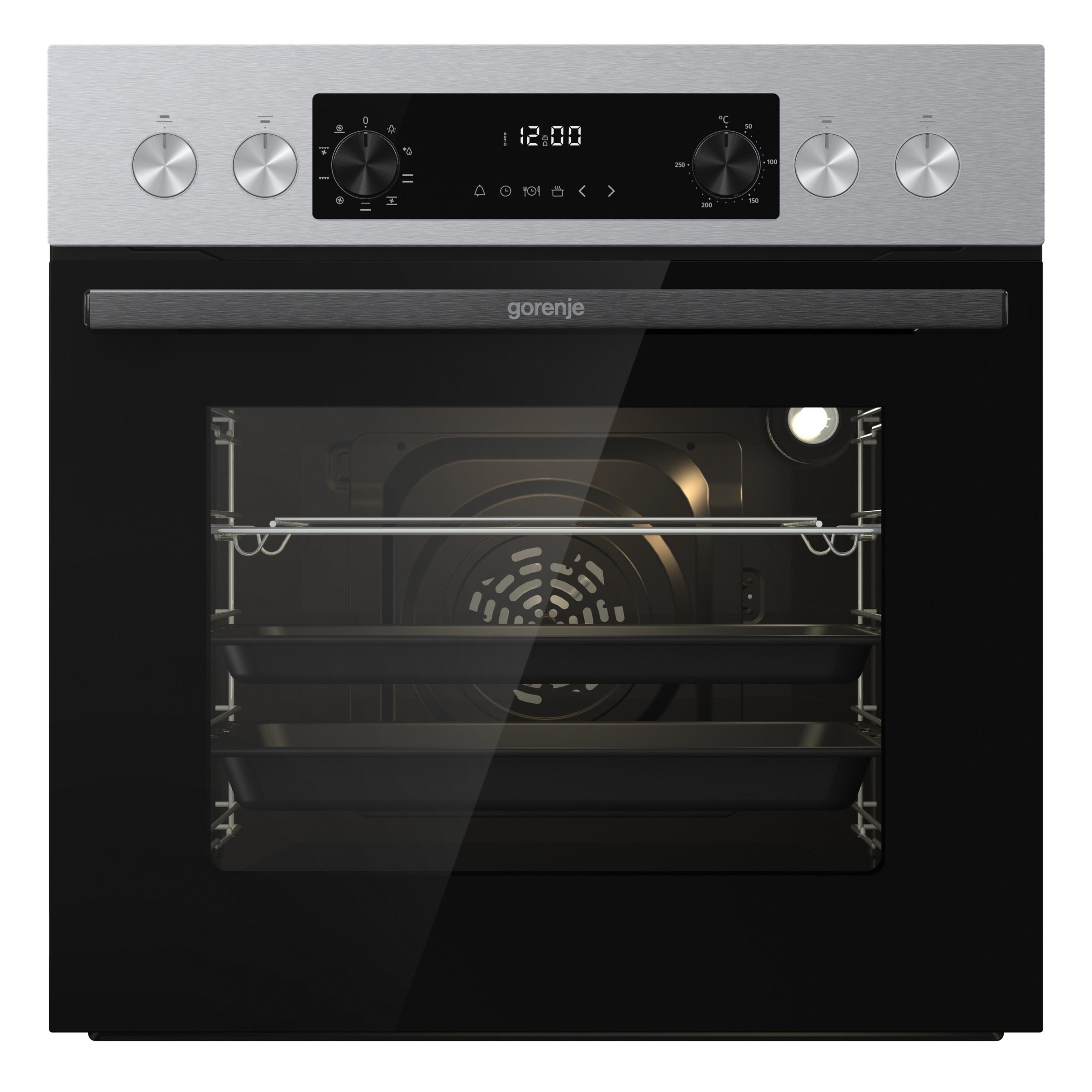 GORENJE Elektro-Herd-Set »BCA6737AO9XOT« mit 1-fach-Teleskopauszug Aqua Clean 2 Stk. tlg. Herd-Set mit Heißluft, Versenkknebel & Teleskopauszug