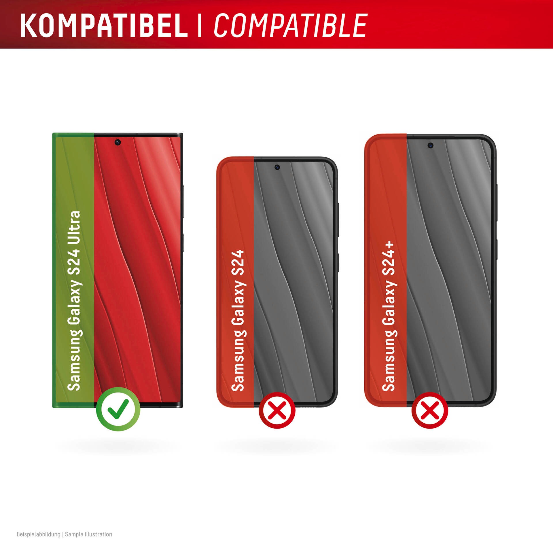 Displex Displayschutzglas »Premium Glass Full Cover Anti-Reflex«, für Samsung Galax S24 Ultra, (1 St.), Displayschutzfolie, Schutzfolie, Bildschirmschutz, kratz- & stoßfest