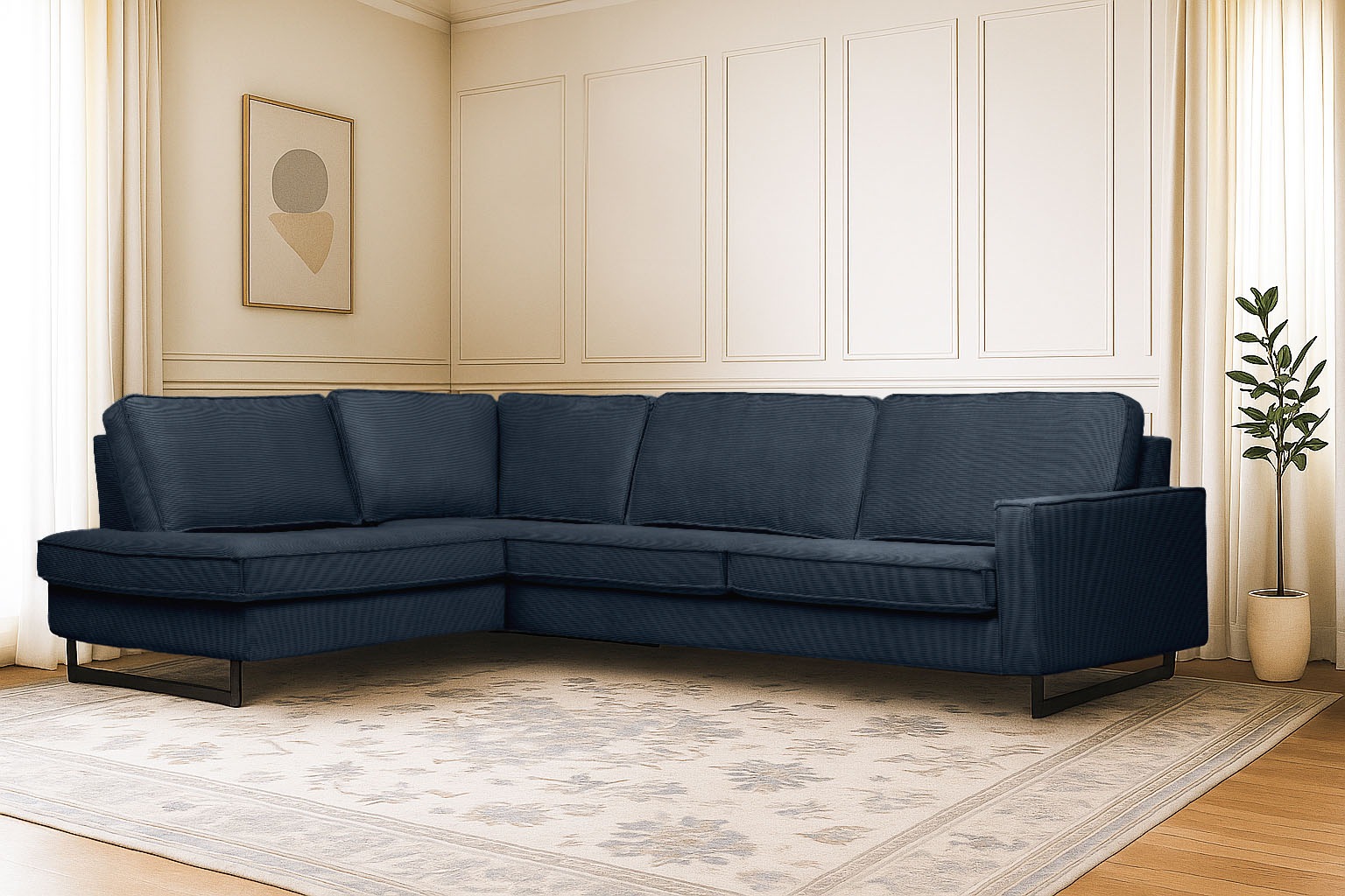 Home affaire Ecksofa "Pinto, 290 cm, Cord, Chenille, Lederoptik, Ottomane l günstig online kaufen