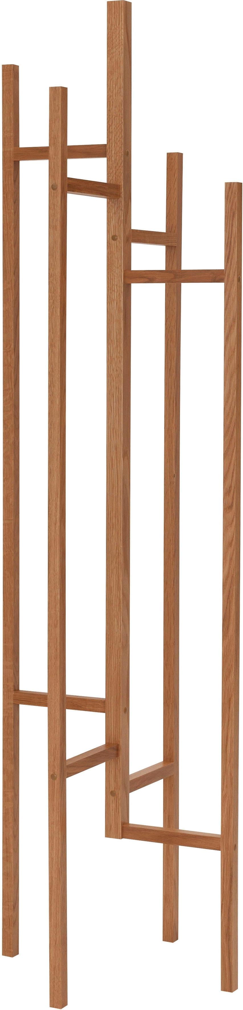 Woodman Garderobe "Garderobenständer, Kleiderständer, Diele" Made in Europe, 1 Stk. tlg. im skandinavian Design, aus keilverzinkter massiver Eiche