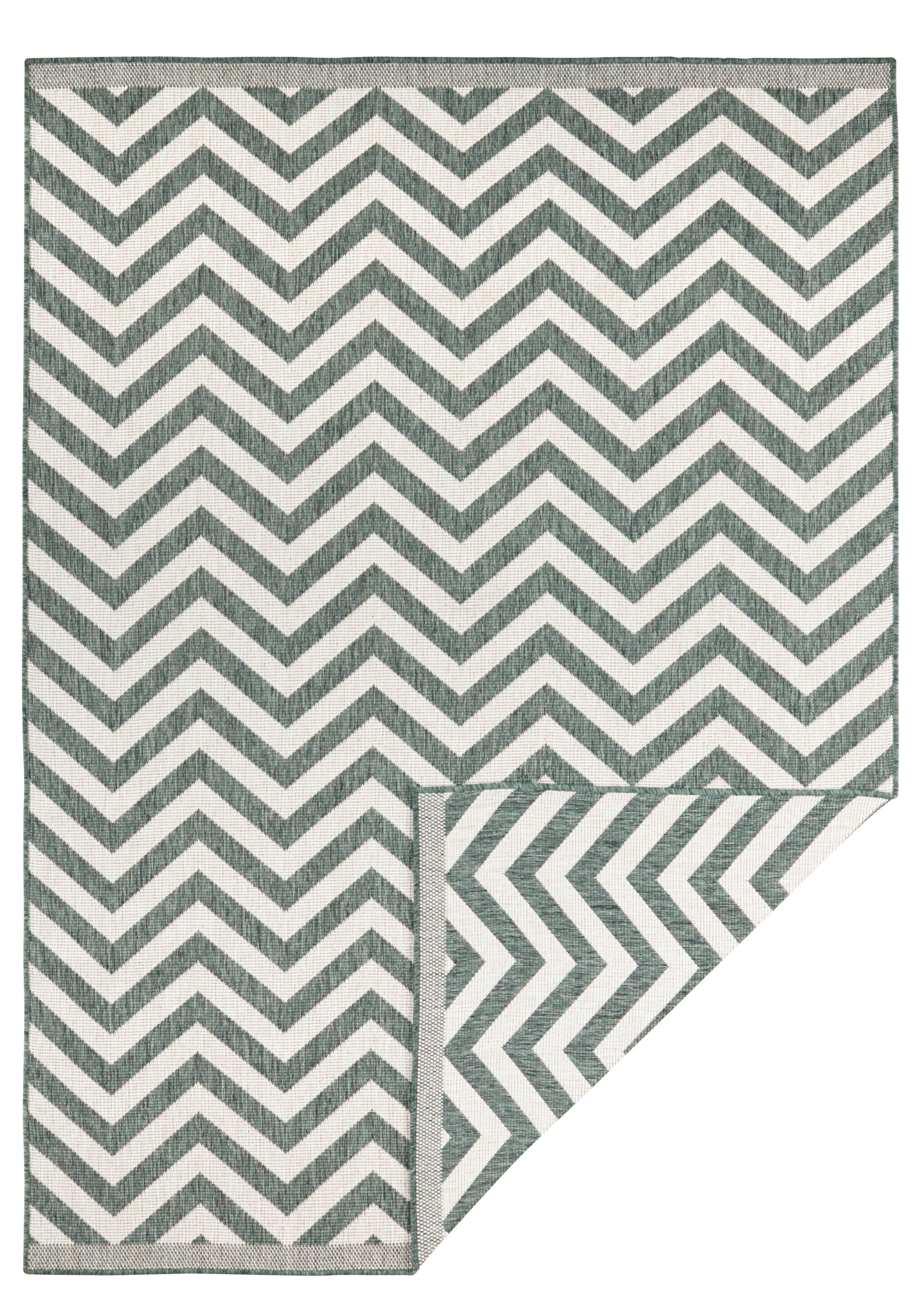 NORTHRUGS Teppich »Palma Wendeteppich«, rechteckig, 5 mm Höhe, In-& Outdoor, Wetterfest, Balkon, Läufer, Wohnzimmer, Wasserfest
