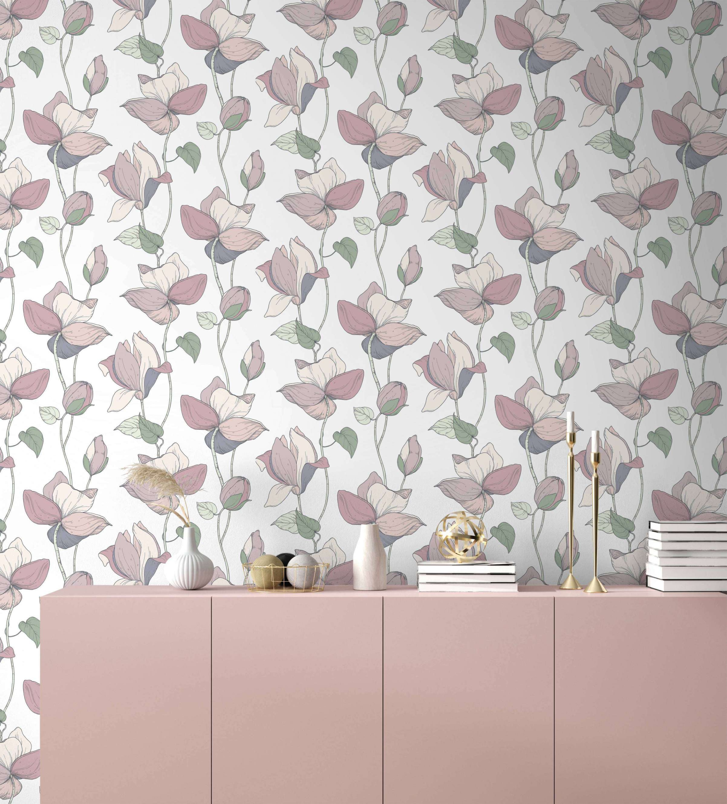 Marburg Vliestapete »Tapete Abstract Blossom«, floral, moderne Vliestapete für Wohnzimmer Schlafzimmer Küche