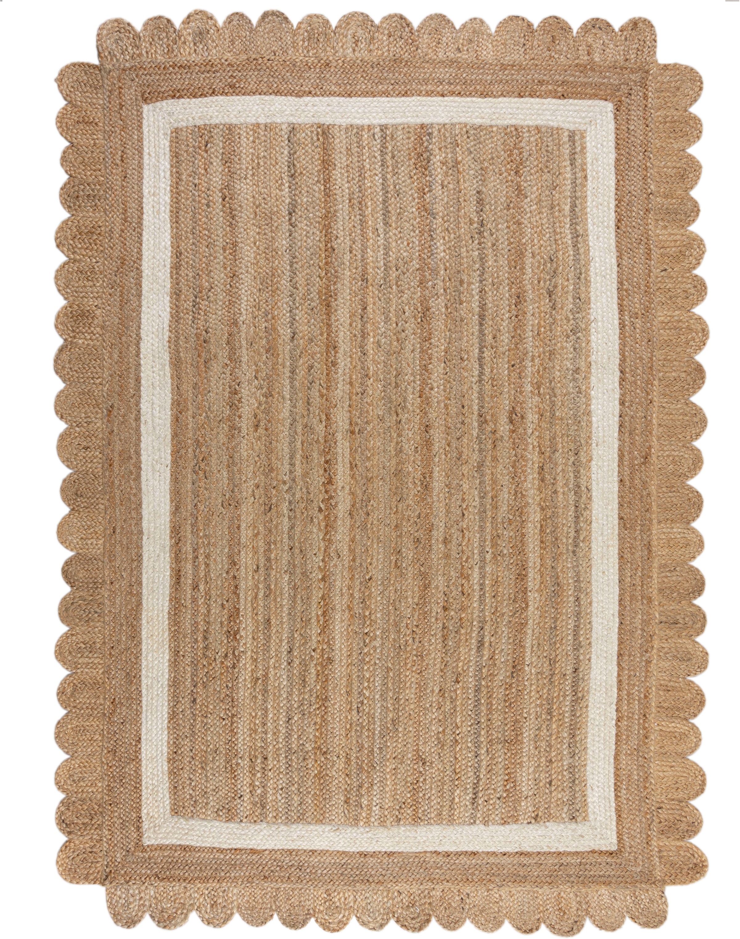 FLAIR RUGS Teppich »Grace«, rechteckig, aus 100% Jute, fußbodenheizungsgeeignet, mit Bordüre