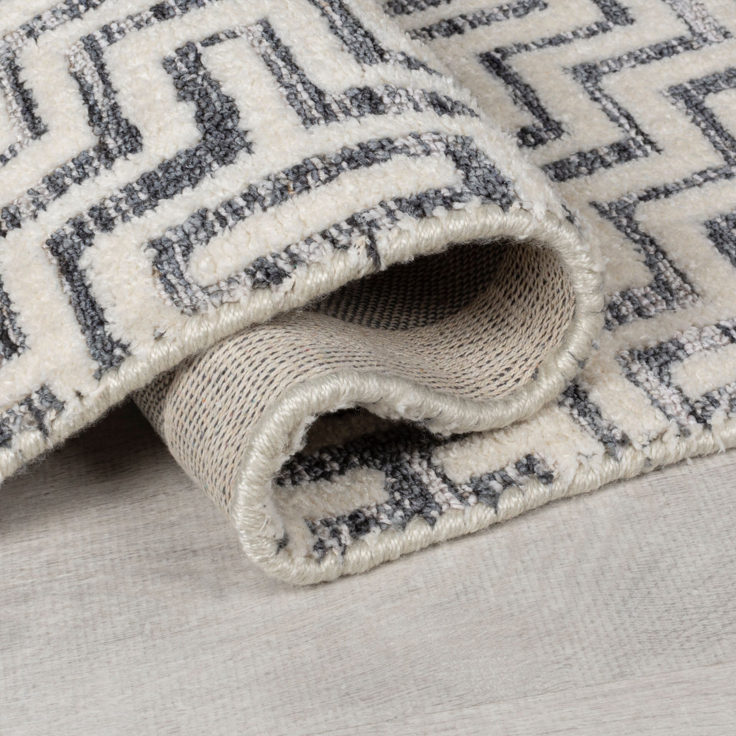 Thumbnail - FLAIR RUGS Teppich "Rhett" rechteckig 12 mm Höhe aus gewebter Wolle