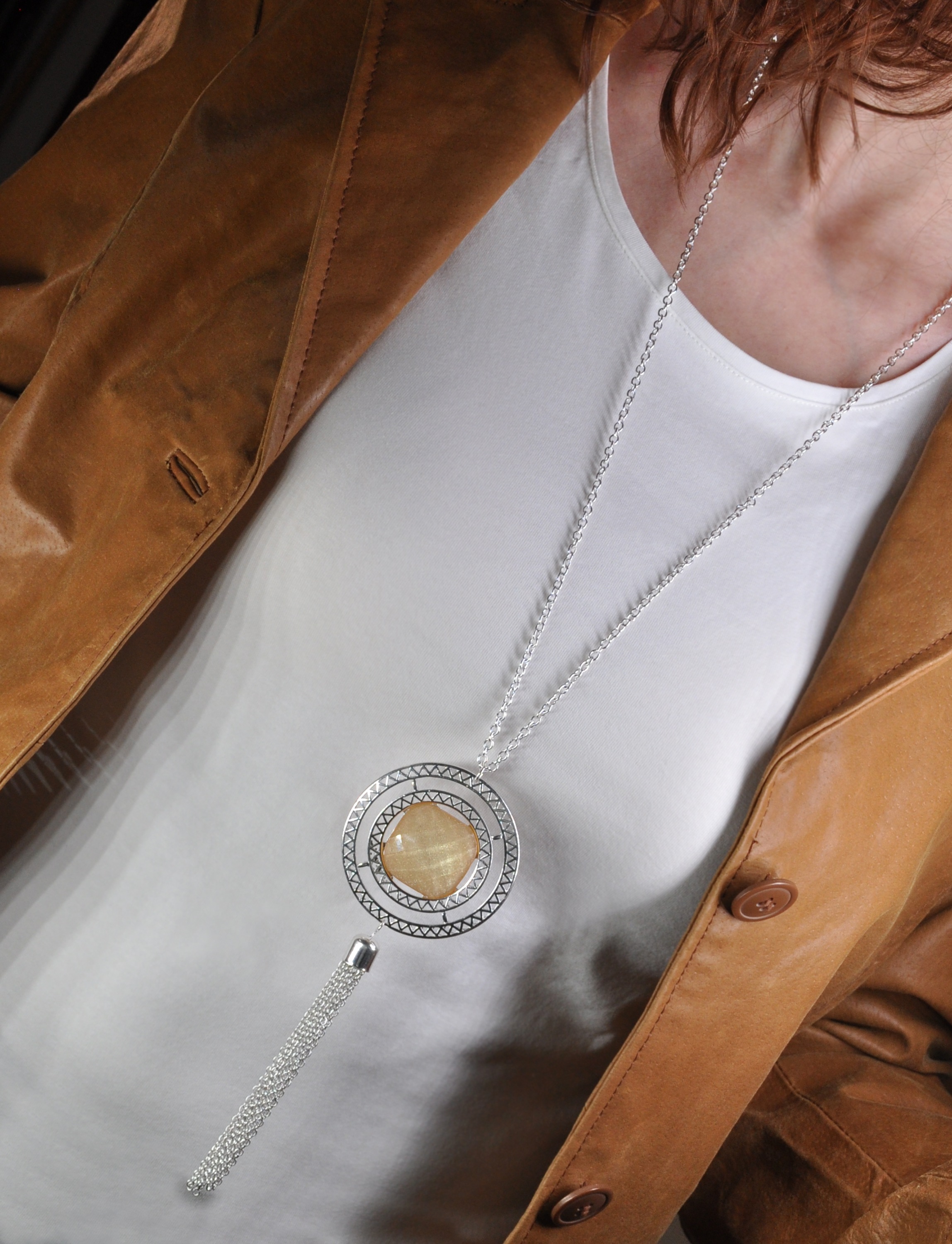 Firetti Lange Kette »Schmuck Geschenk Opal-Look Tassel Y-Kette«