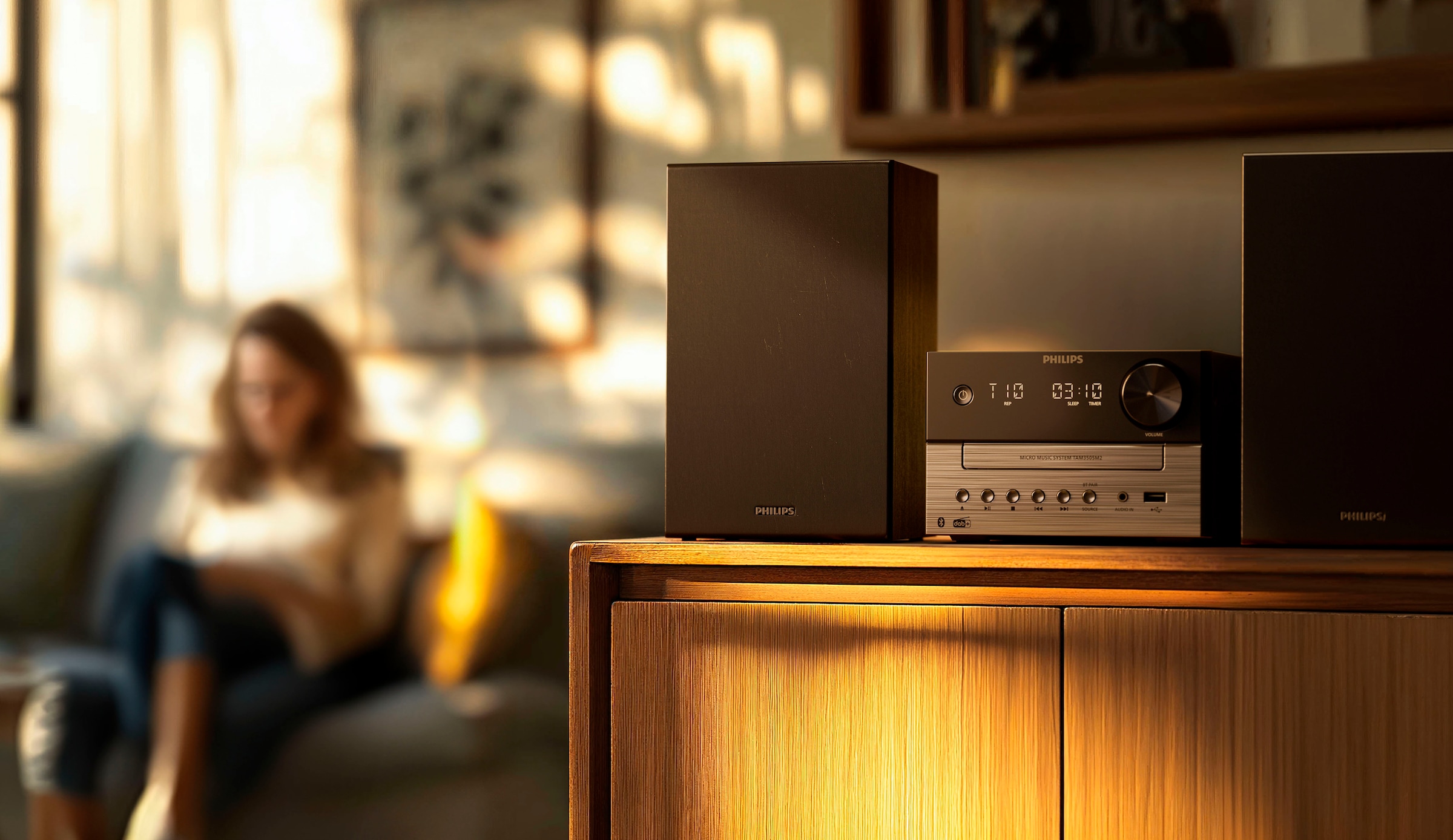 Philips Stereoanlage »TAM3505M2/12«, (Bluetooth Automatische Senderverfolgung-Digitalradio (DAB+)-FM-Tuner mit RDS 20 W)