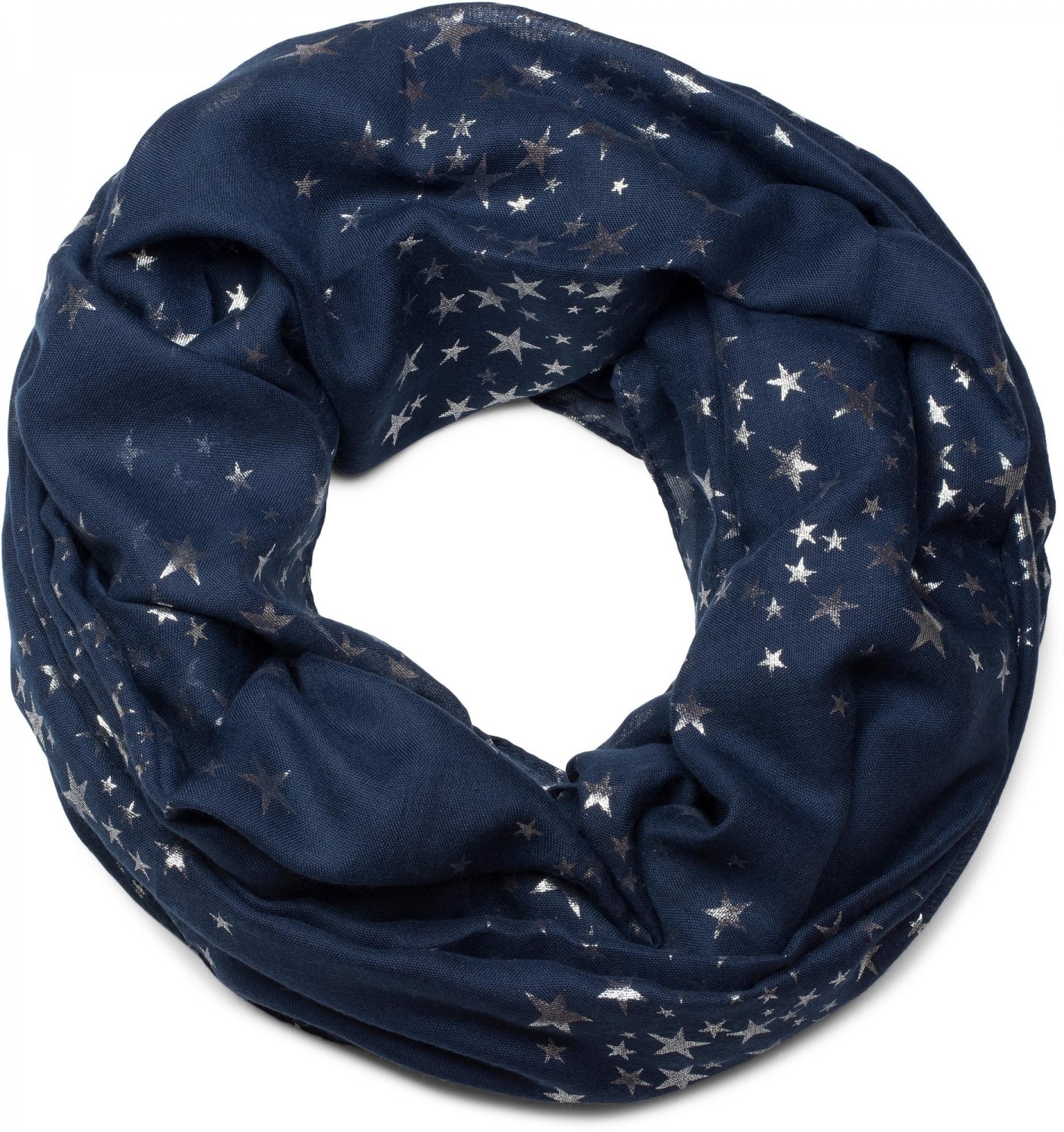 styleBREAKER Loop »Loop Schal mit Metallic Sterne Print« 1 Stk.