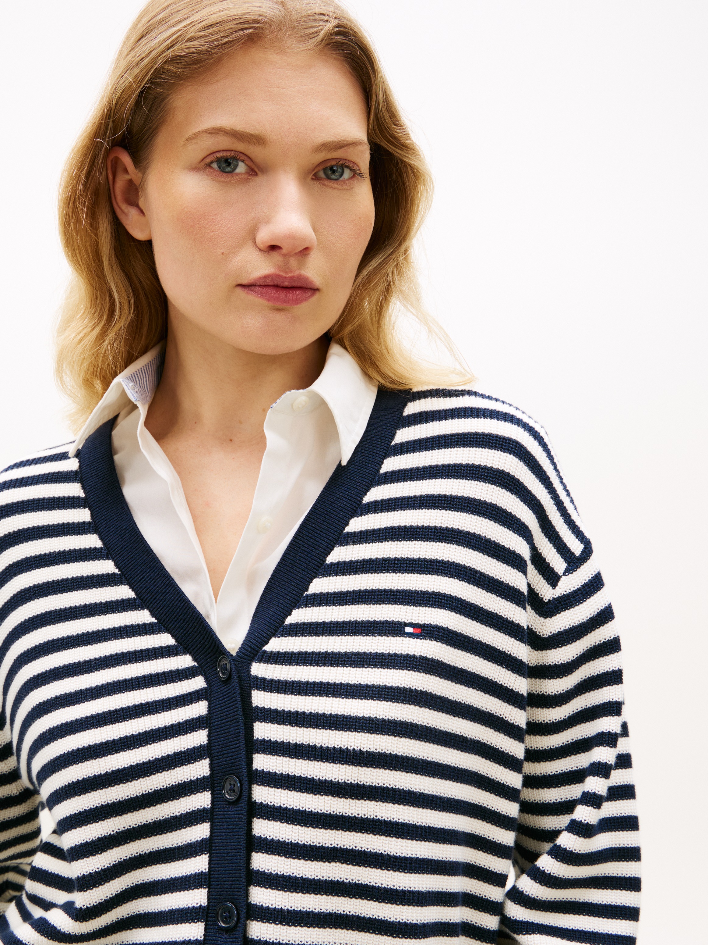 Tommy Hilfiger Strickpullover "CO CARDI LS CARDI" mit Knopfleiste günstig online kaufen