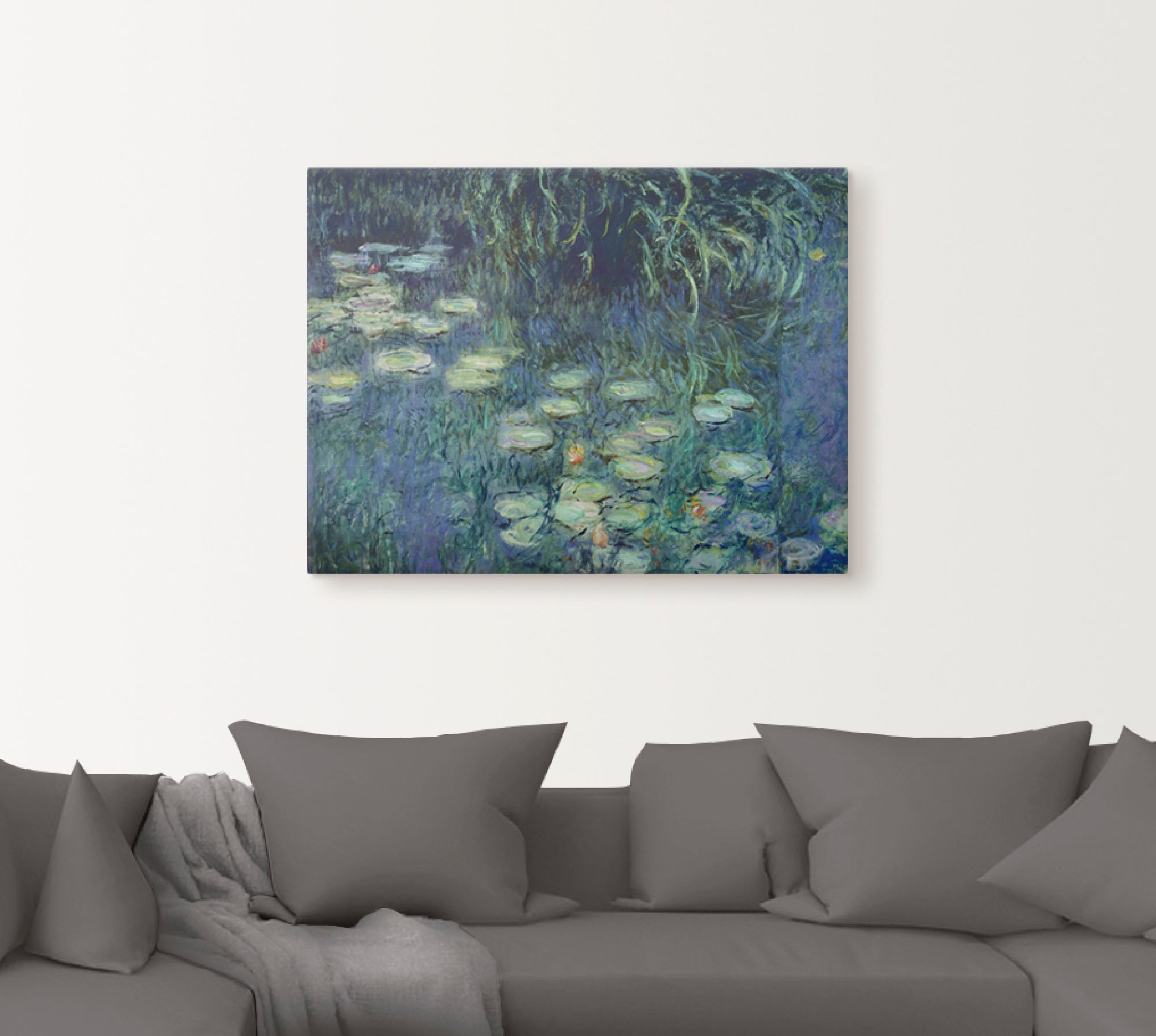 Artland Leinwandbild "Teil Seerosenbild Musée de lOrangerie" Blumen 1 Stk. günstig online kaufen