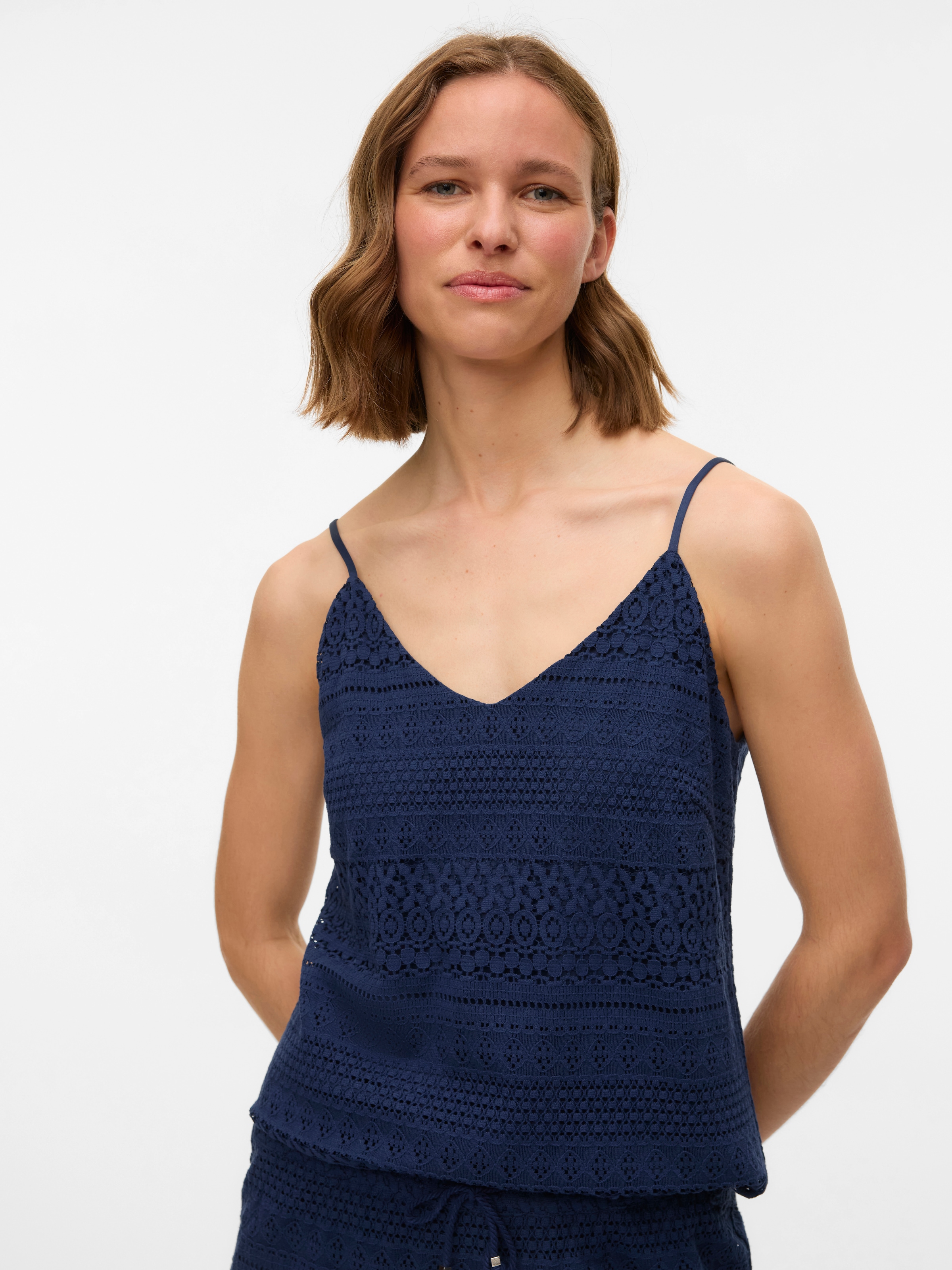 Vero Moda Spaghettitop "VMHONEY LACE SINGLET WVN" günstig online kaufen