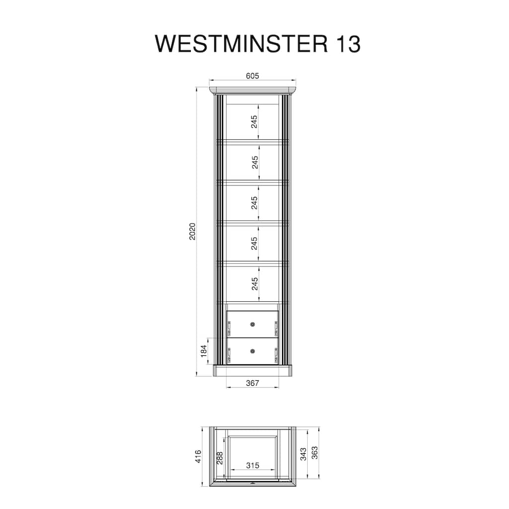 Home affaire Wohnwand »Westminster«, (Set, 4 St.), im romantischen Landhausstil