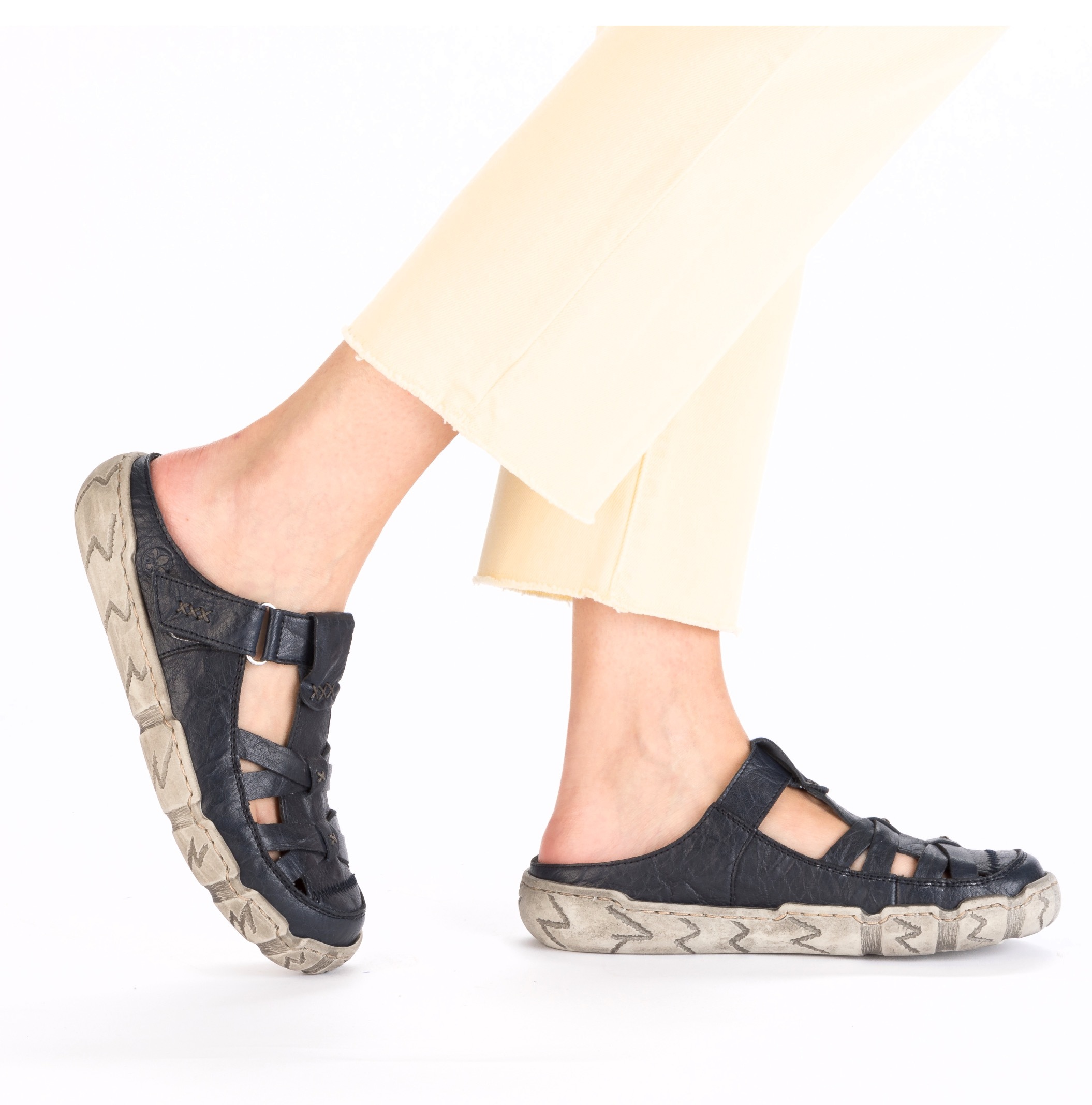 Rieker Clog Sabot, Sommerschuh, Schlappen, Hausschuh mit Ziernähten günstig online kaufen