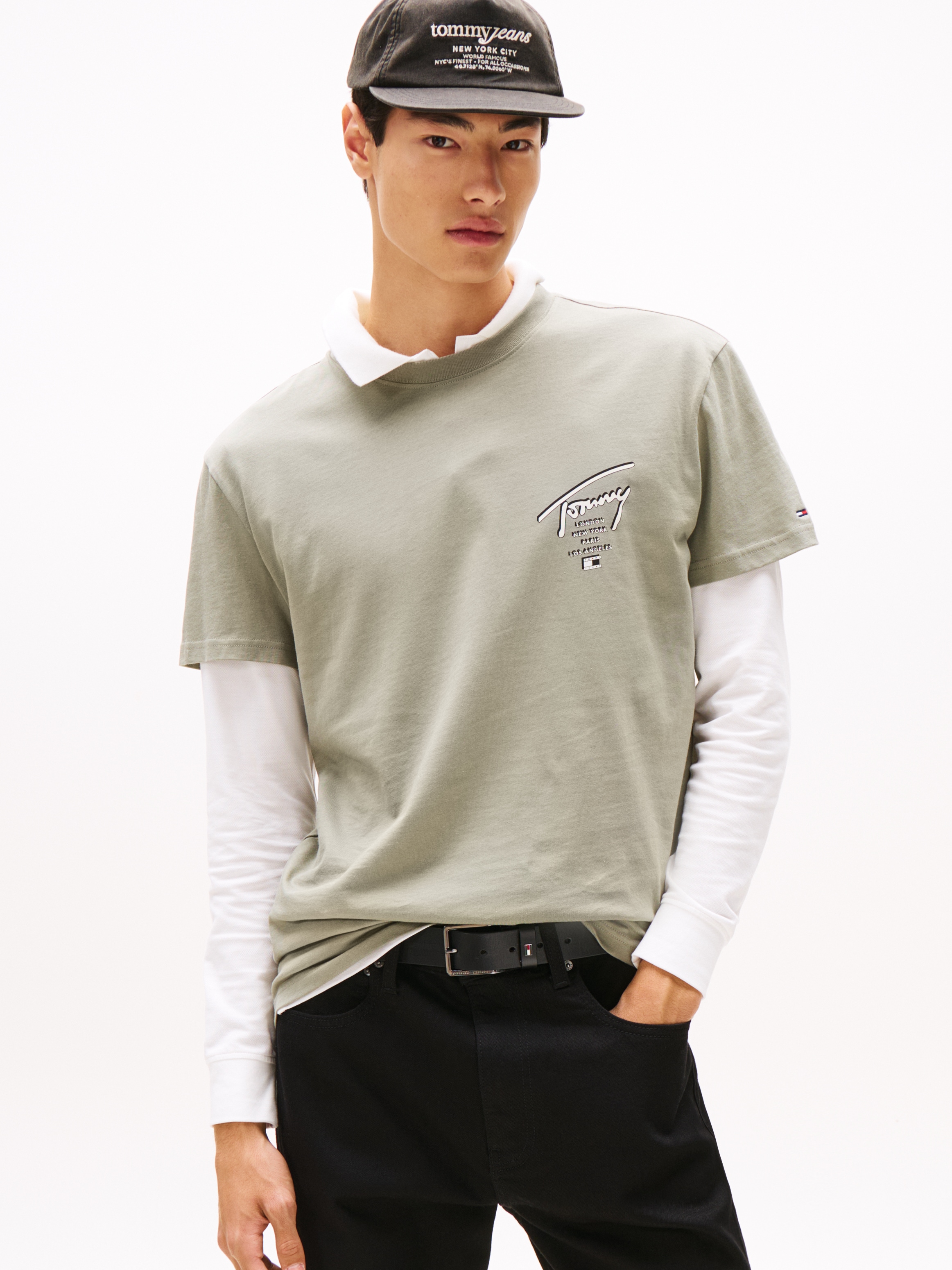 Tommy Jeans T-Shirt "TJM SIGN CITY TEE EXT", Rundhals, regular fit, großer günstig online kaufen