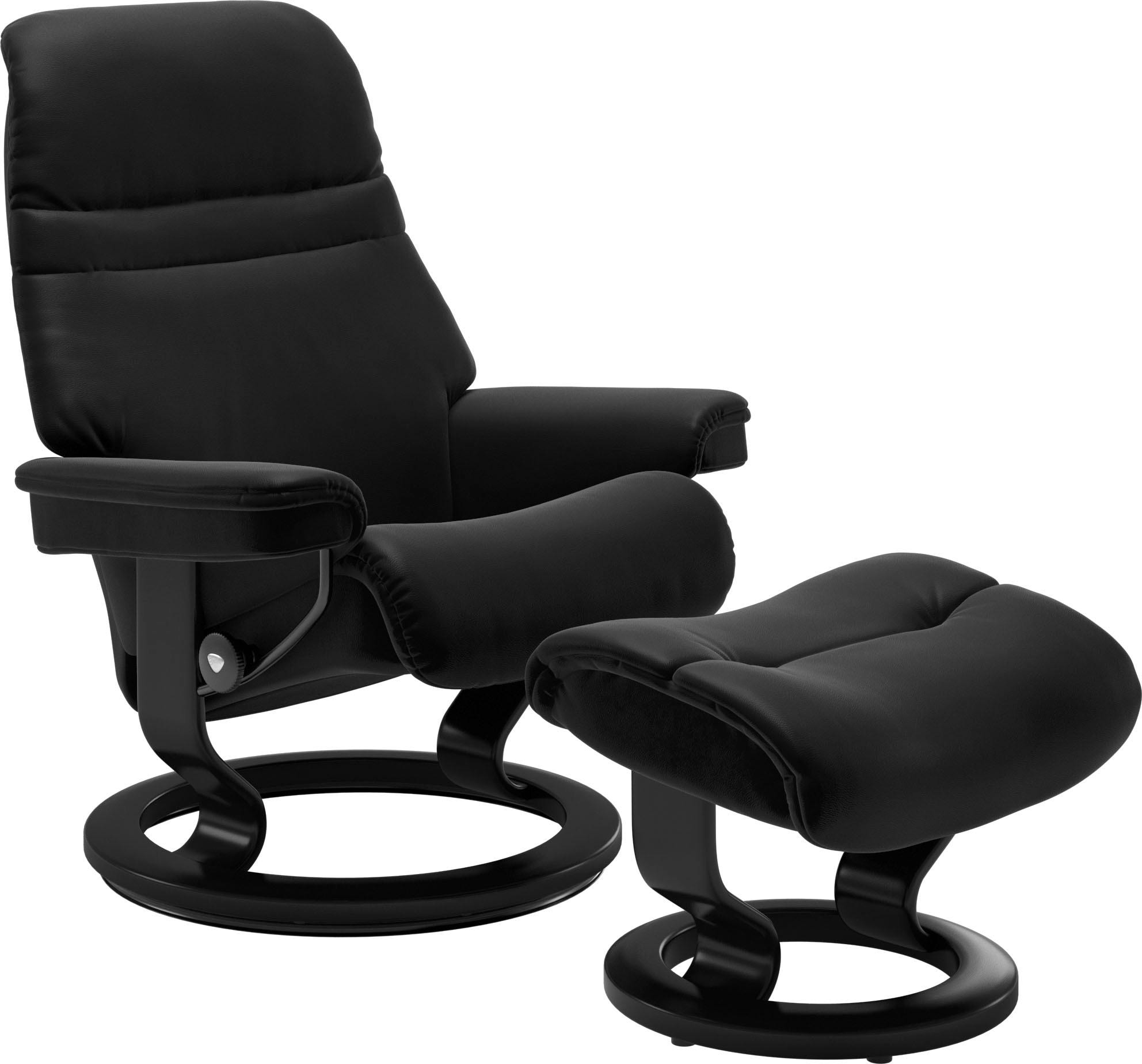 Stressless Relaxsessel "Sunrise" Relaxsessel mit Hocker, mit Classic Base, Größe S, Gestell Schwarz
