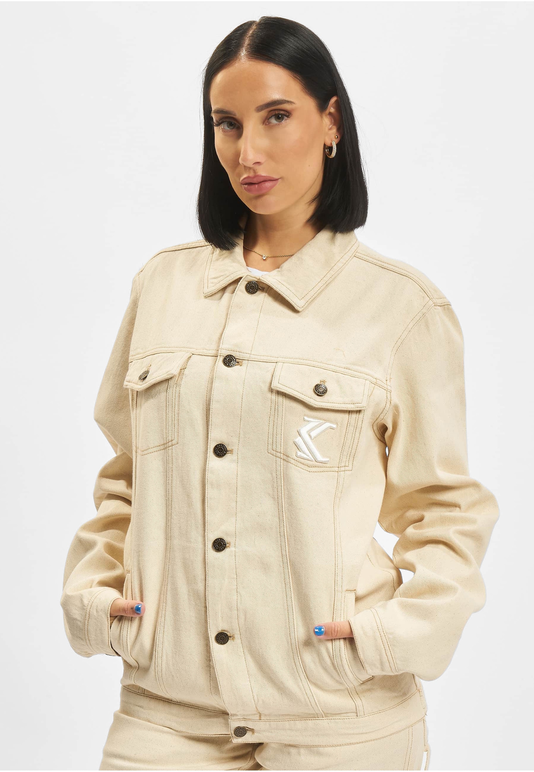 Karl Kani Jeansjacke »Karl Kani Herren KU221-015-1 KK OG Ecru Jacket« 1 Stk. tlg. ohne Kapuze