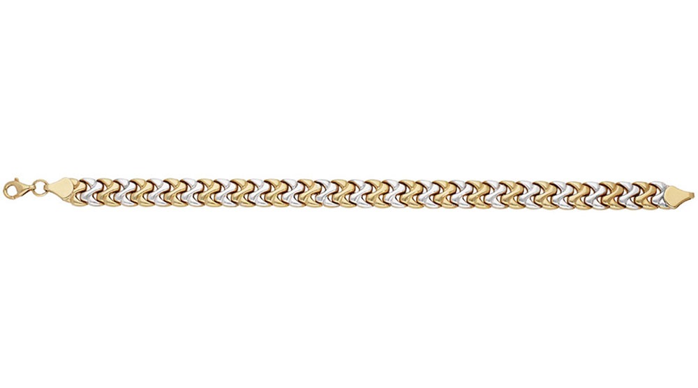 Firetti Armband »Schmuck Geschenk Gold 375 Armschmuck Armkette Bicolor, ca. 8 mm breit«