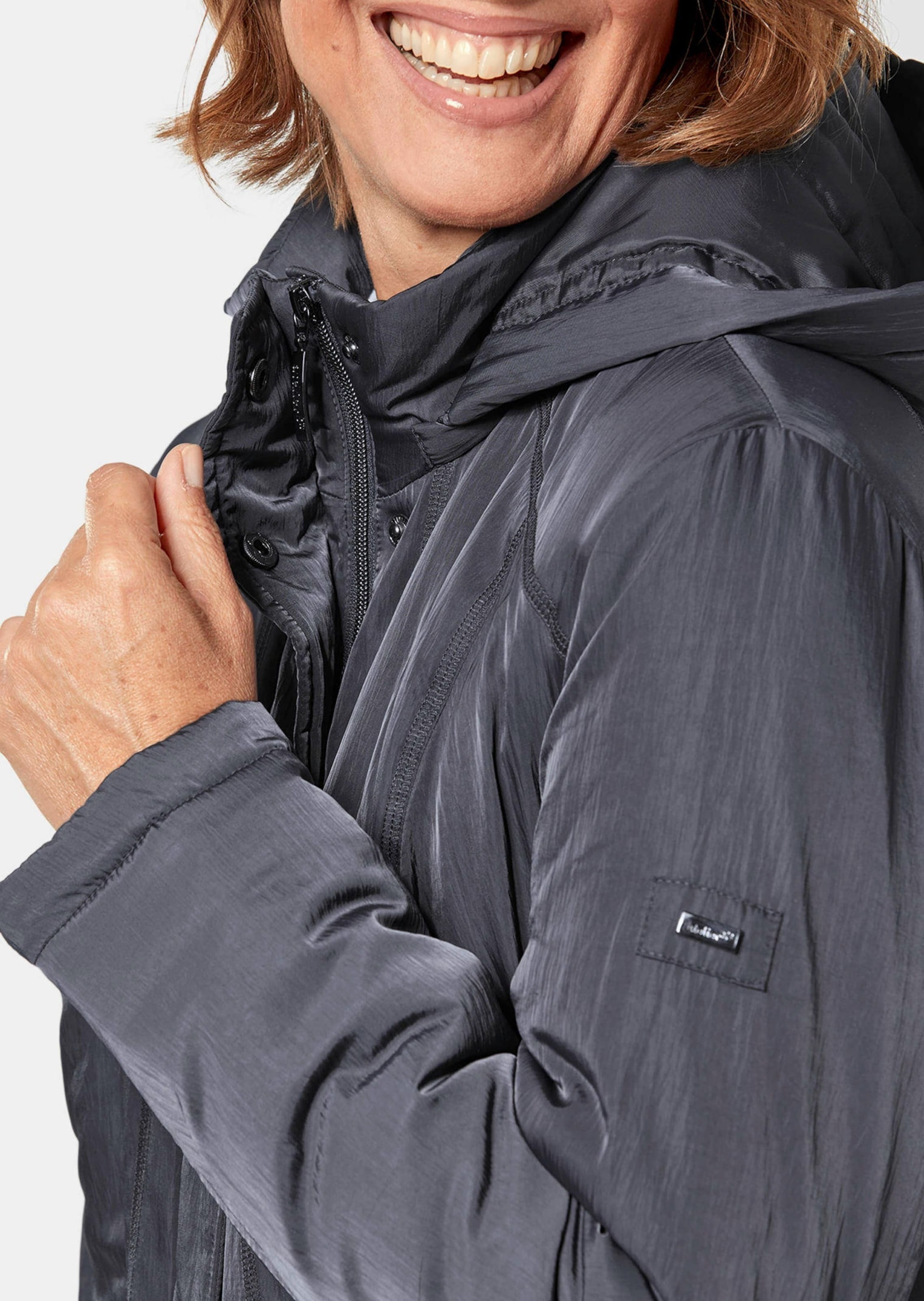 GOLDNER Winterjacke »Jacke mit Kapuze Jacke mit Kapuze in dezenter Crashstruktur«