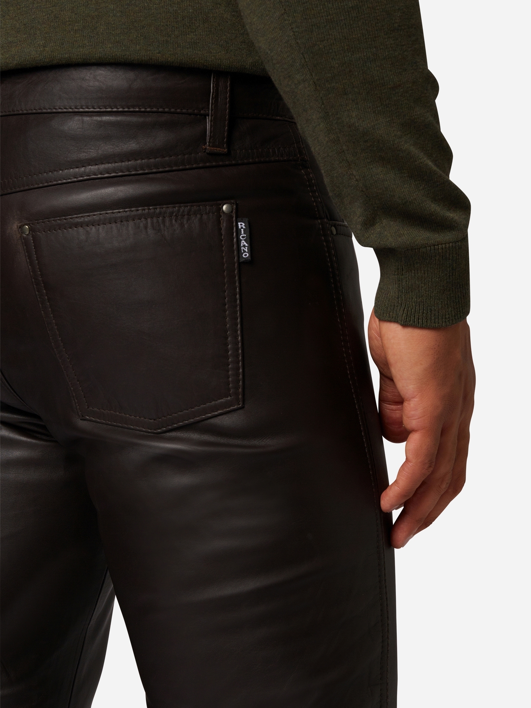 RICANO Lederhose »Lederhose No. 3 TR - Cow Waxy«  Handgefertigt aus echtem Leder