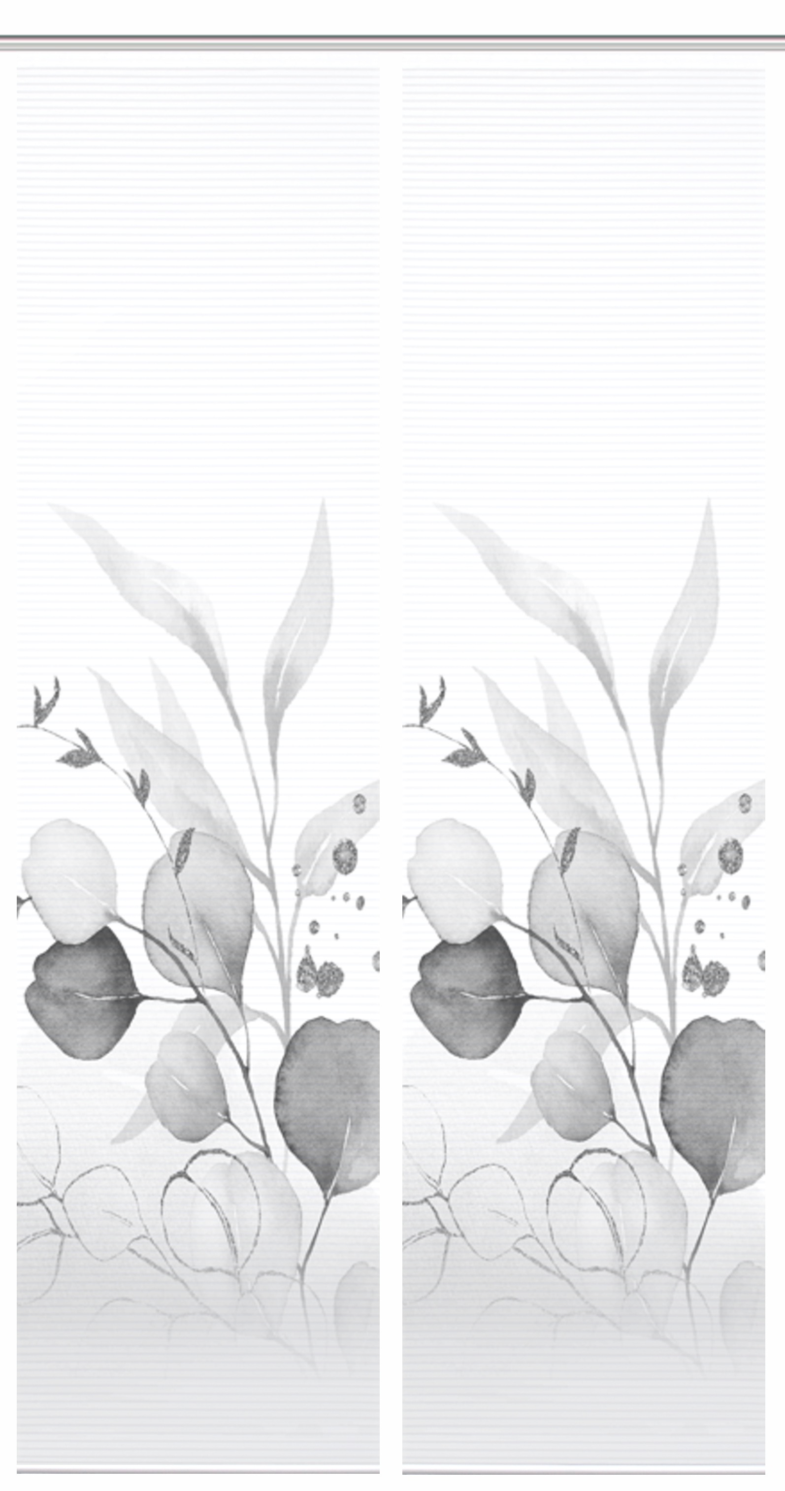 Thumbnail - HOME in green Schiebegardine "ABANIO" Paneelwagen 2 Stk. tlg. SET DIGITALDRUCK,BAMBUSOPTIK RECYCELT