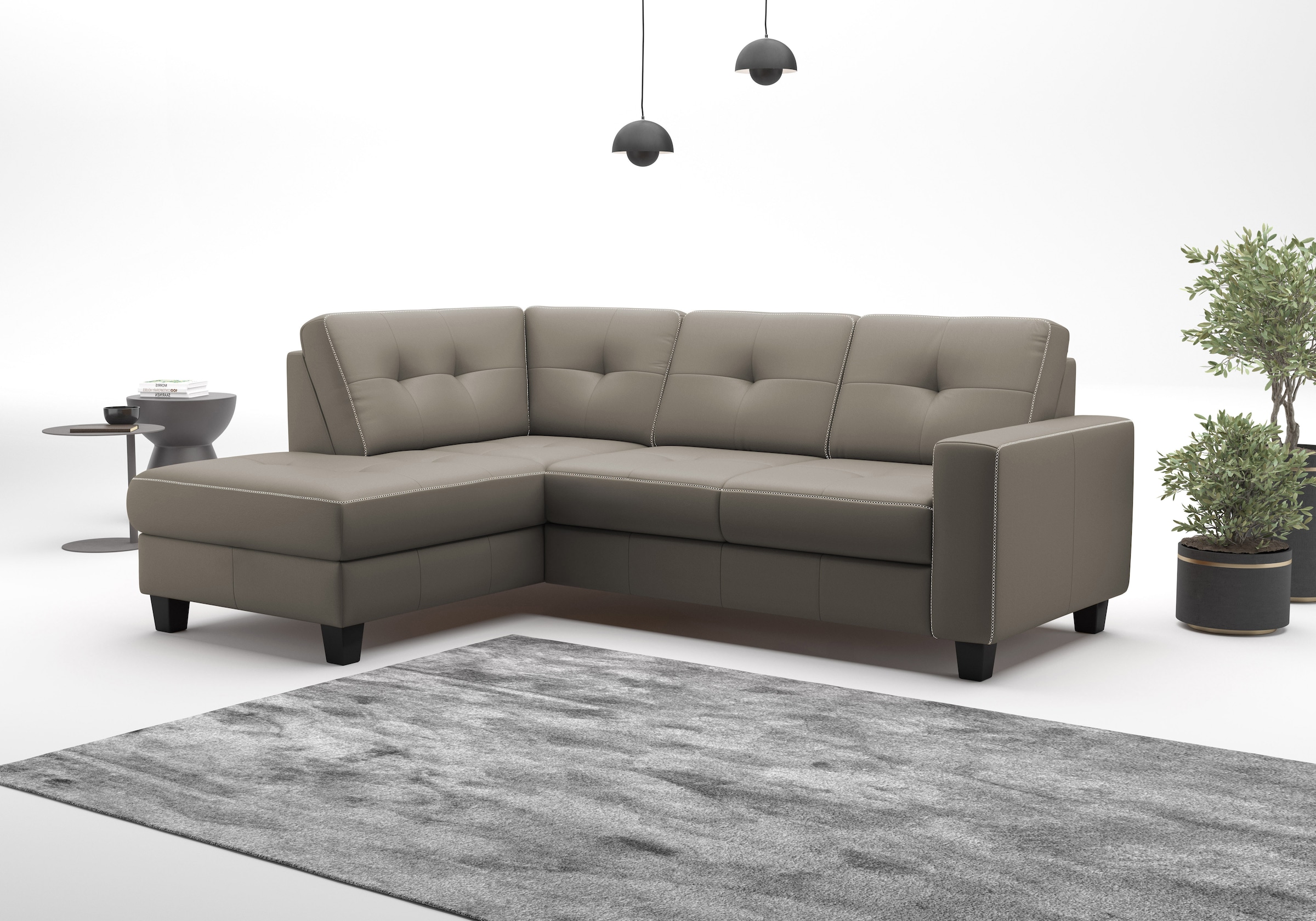 OTTO home Ecksofa "Varese" wahlweise mit Schlaffunktion und Bettkasten