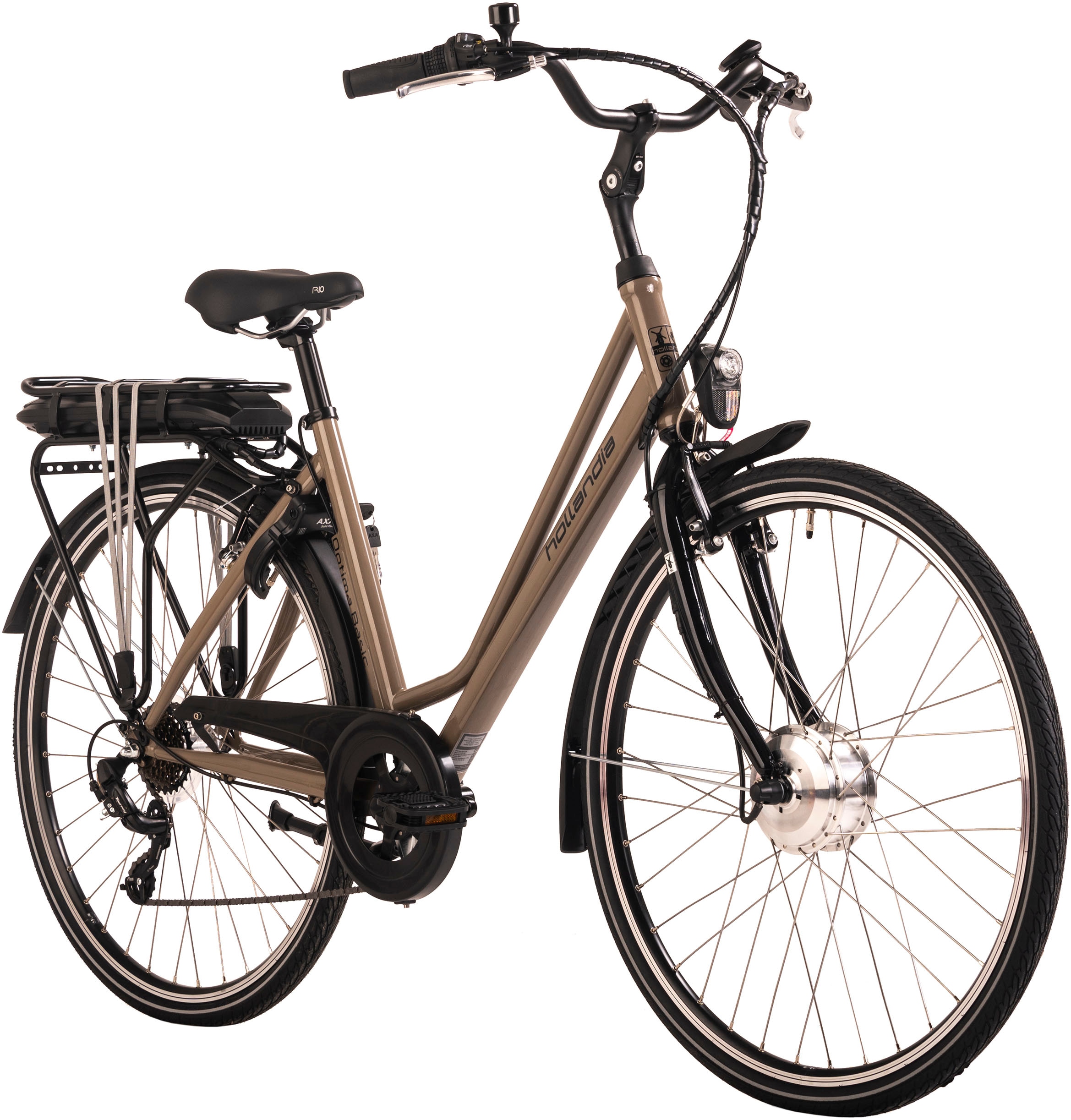 Hollandia E-Bike »Optima Basic«, 7 Gang, Shimano, Tourney, Frontmotor 250 W, Pedelec, Elektrofahrrad für Damen u. Herren, Cityrad