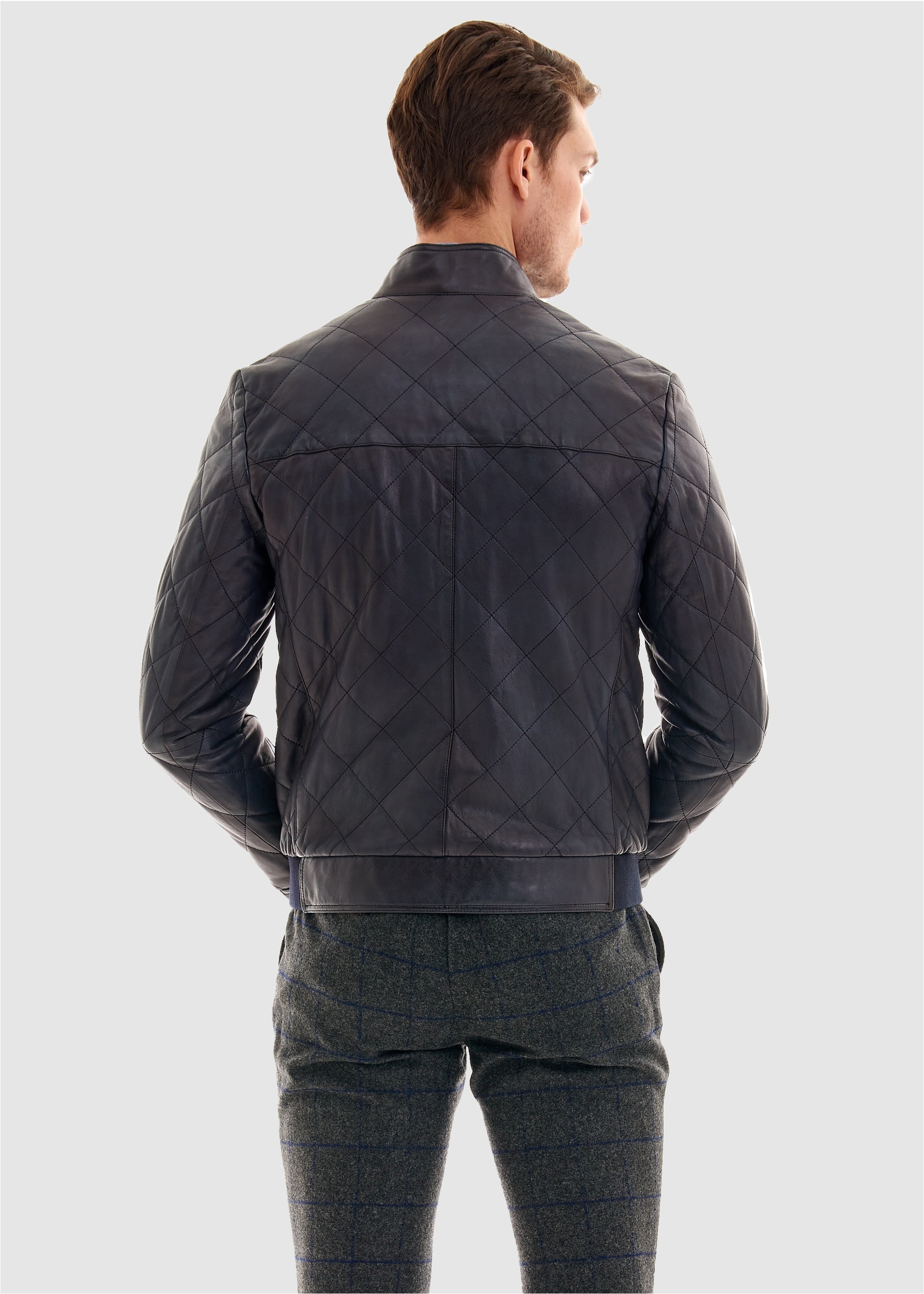 Pierre Cardin Lederjacke, mit schickem Stepp-Muster
