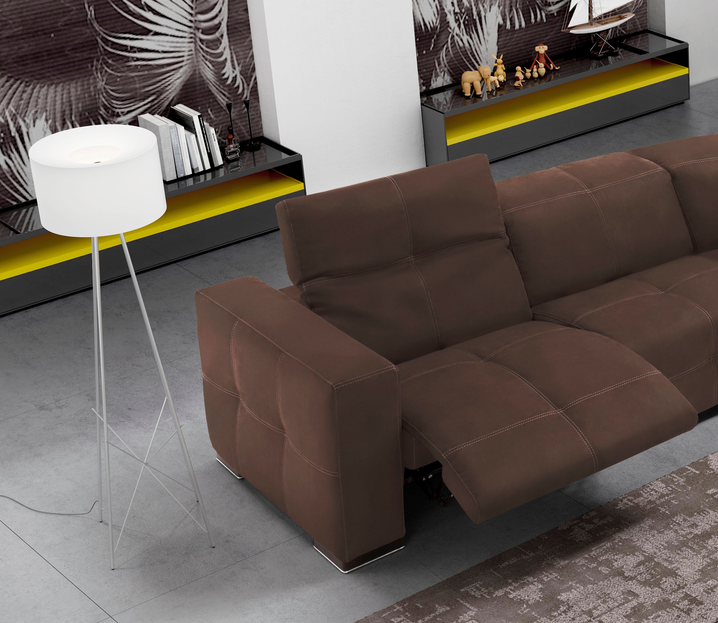 Thumbnail - Egoitaliano Ecksofa "Sauvanne, Designsofa der Extraklasse, elegant und bequem" wahlweise mit elektrischer Relaxfunktion,...