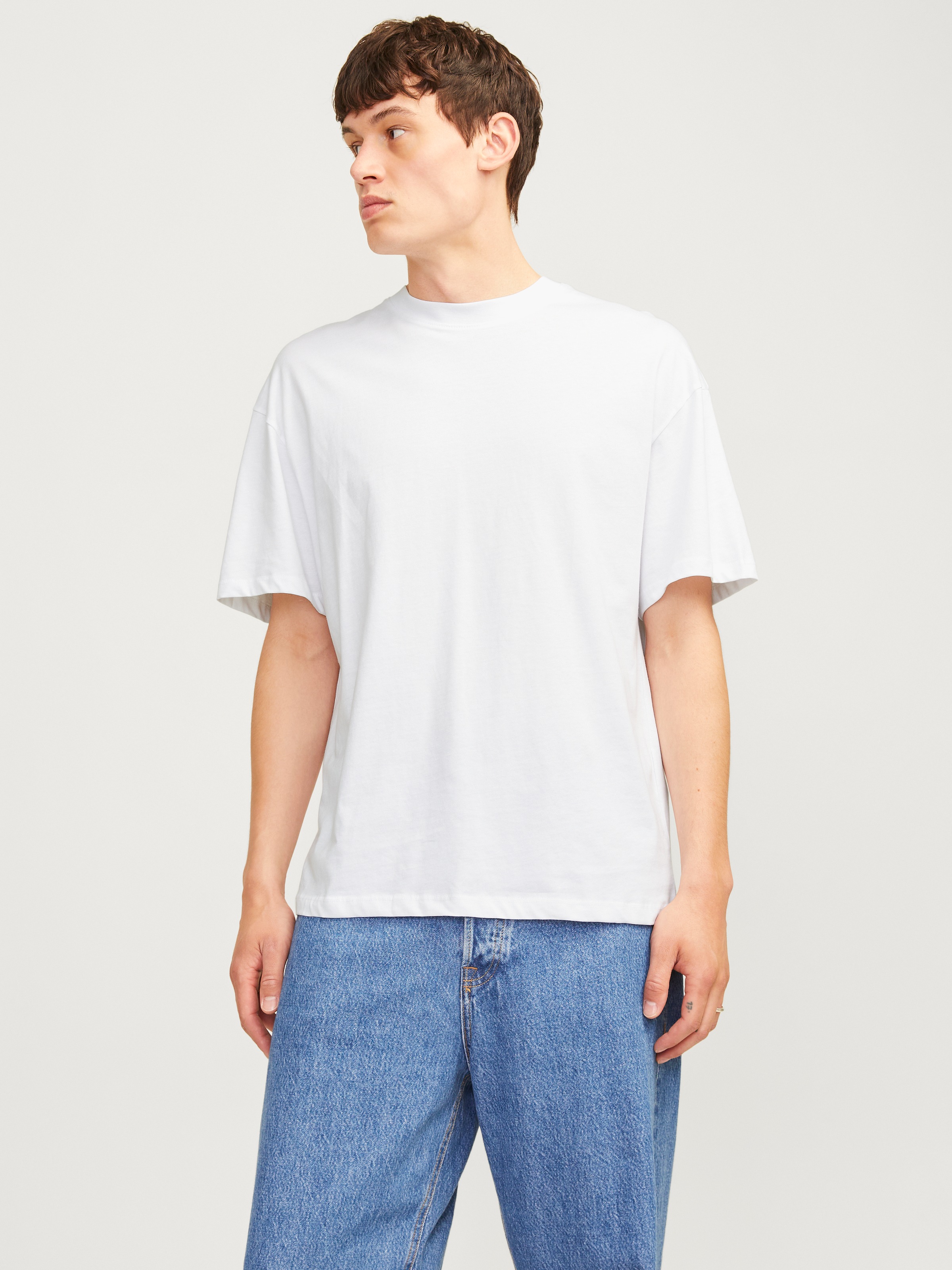 Thumbnail - Jack & Jones Rundhalsshirt "JJEBRADLEY TEE SS O-NECK 2PK MP NOOS" Packung, 2 Stk. Baumwolle, relaxed fit