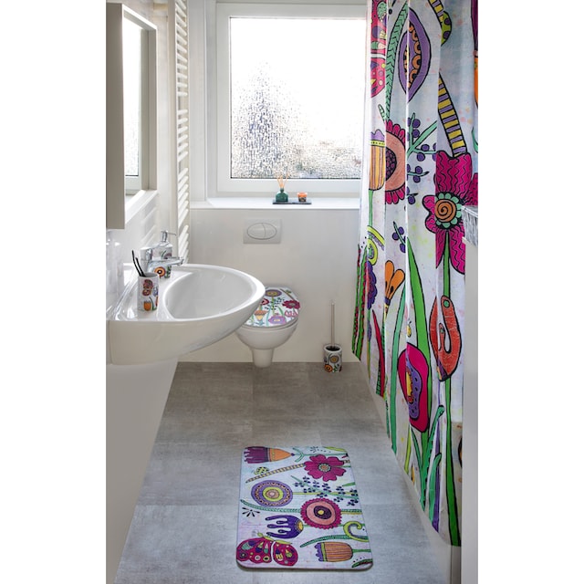 WENKO WC-Garnitur »Rollin\'Art Full Bloom«, aus Keramik, freistehend, inkl.  WC-Bürste kaufen | BAUR